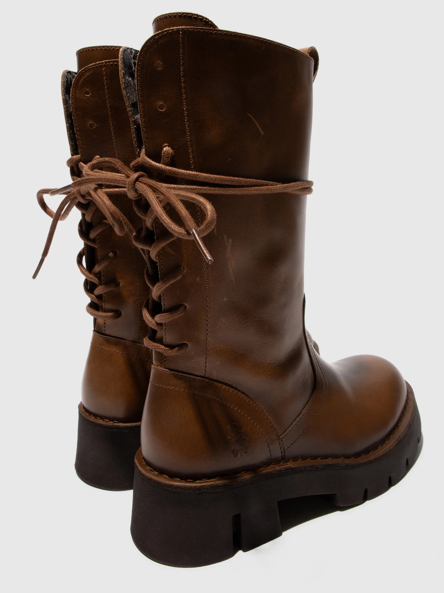 Zip Up Ankle Boots BERF160FLY CAMEL - Image 4