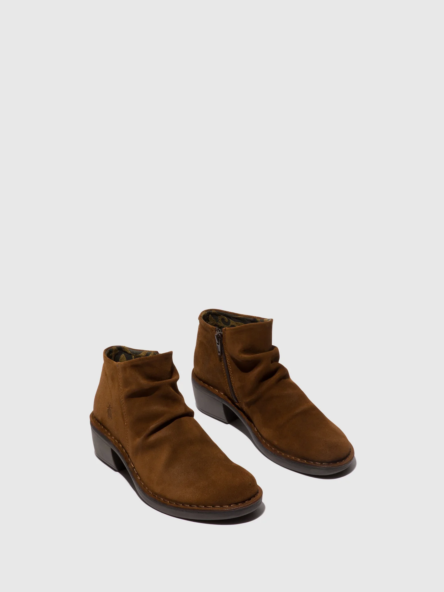 Zip Up Ankle Boots MERK093FLY CAMEL - Image 2
