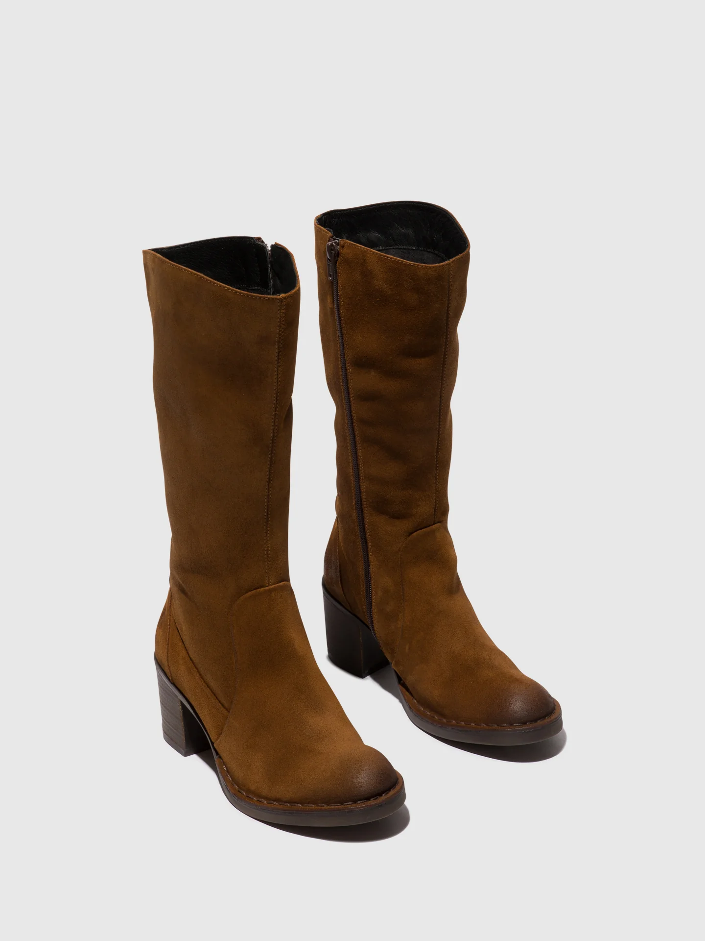 Zip Up Boots BALO096FLY CAMEL - Image 2