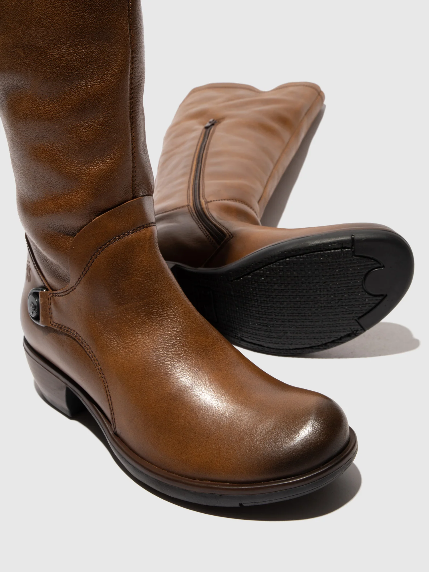 Zip Up Boots MISTRY CAMEL - Image 4