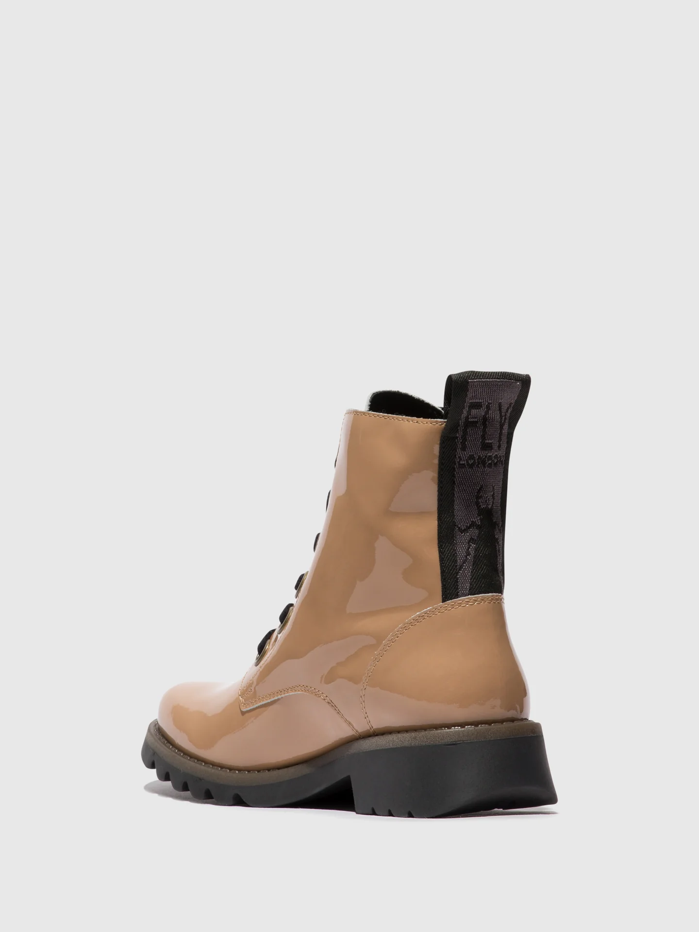 Lace-up Ankle Boots RAGI539FLY CAPUCCINO (BLACK SOLE) - Image 3