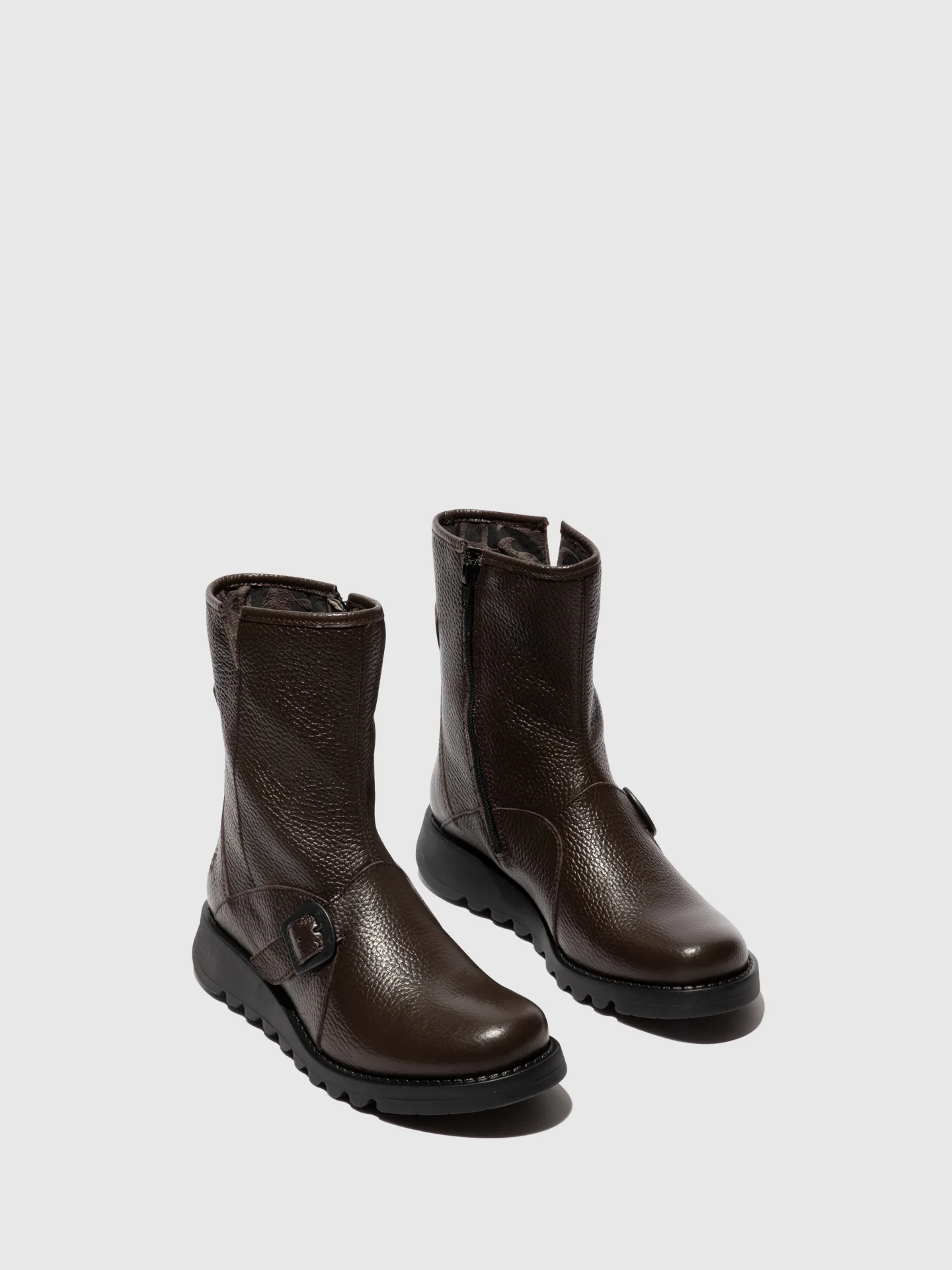 Buckle Ankle Boots SABE013FLY CHESTNUT - Image 2