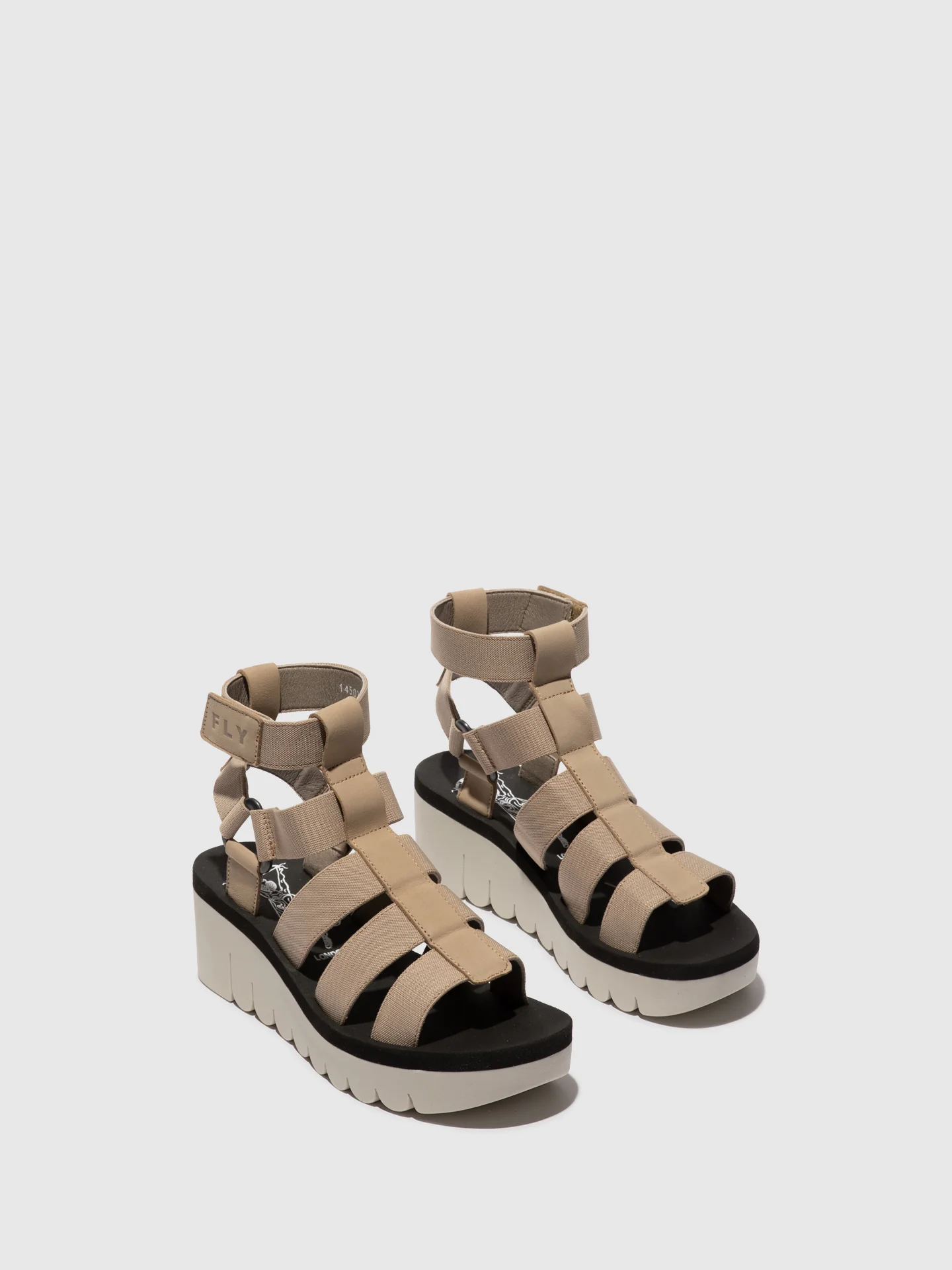 Strappy Sandals YUFI032FLY CLOUD/BEIGE/BLACK - Image 2