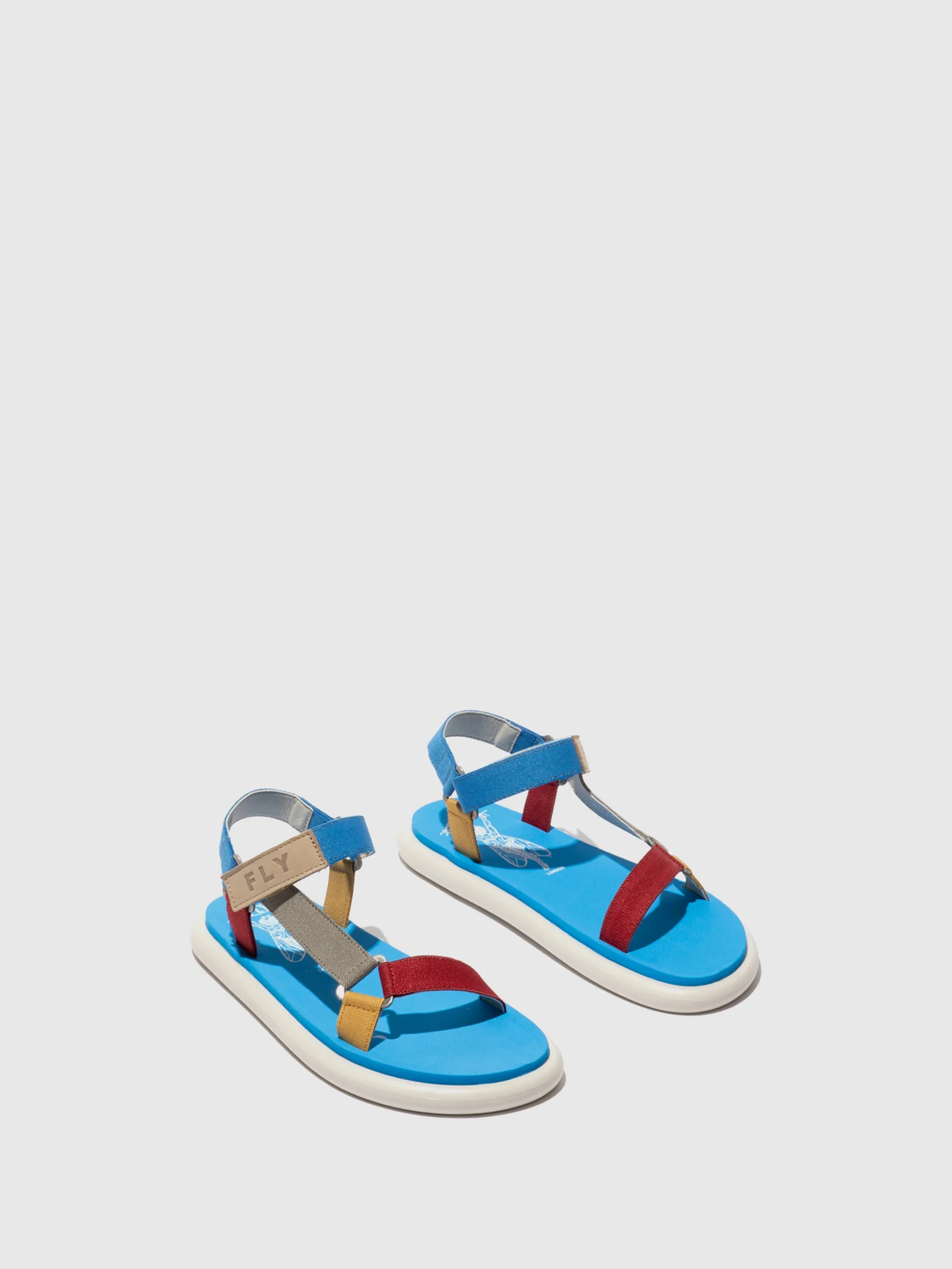 T-Strap Sandals OLIE072FLY CLOUD/MULTICOLOR/AZURRE - Image 2