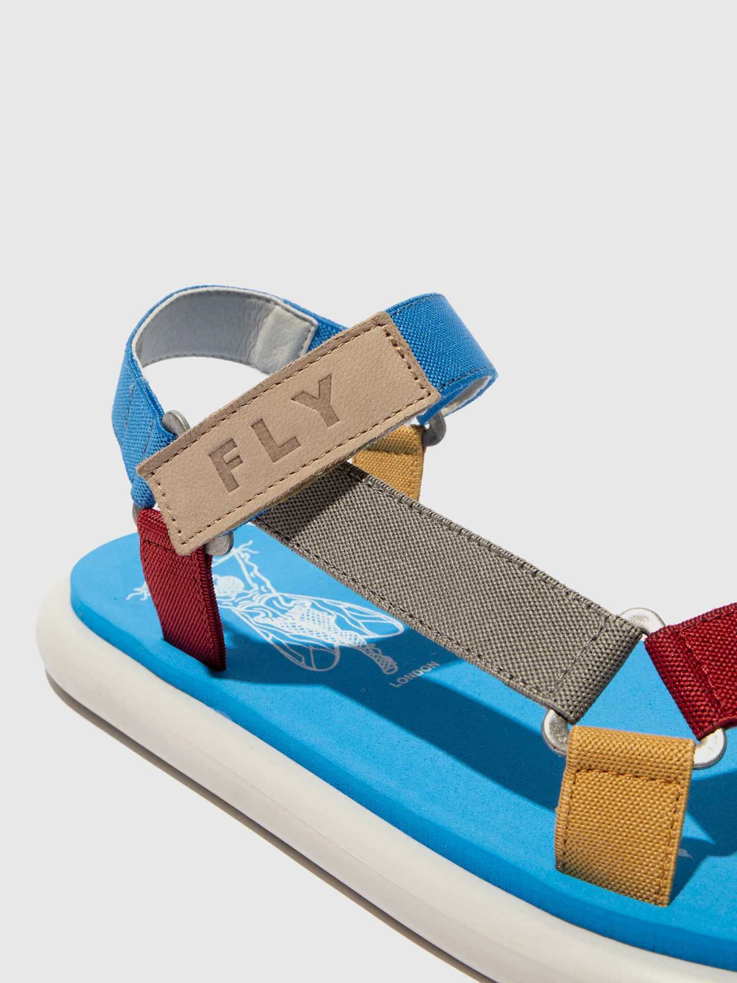 T-Strap Sandals OLIE072FLY CLOUD/MULTICOLOR/AZURRE - Image 4