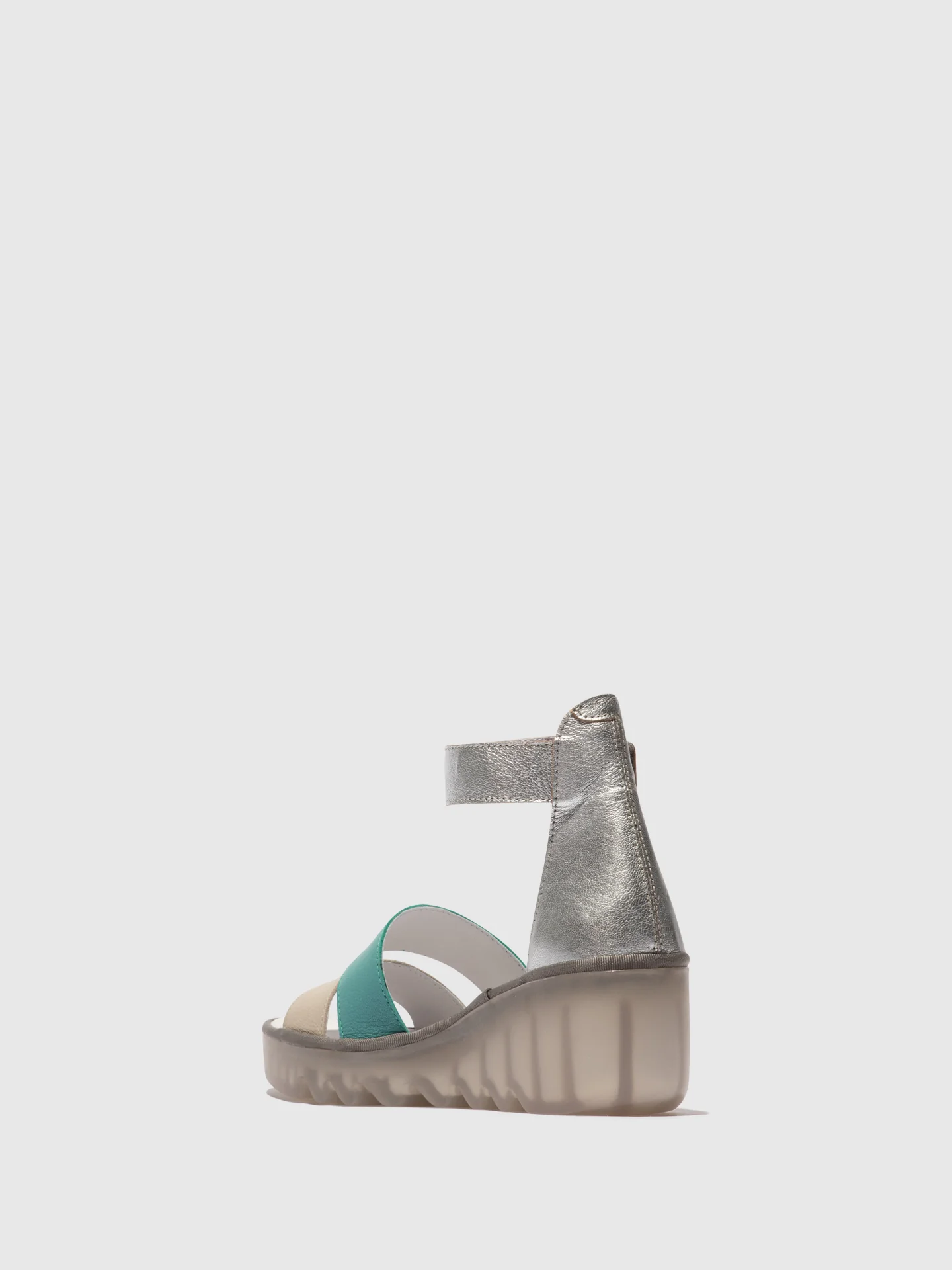 Strappy Sandals BONO290FLY CLOUD/TURQUOISE/SILVER - Image 3