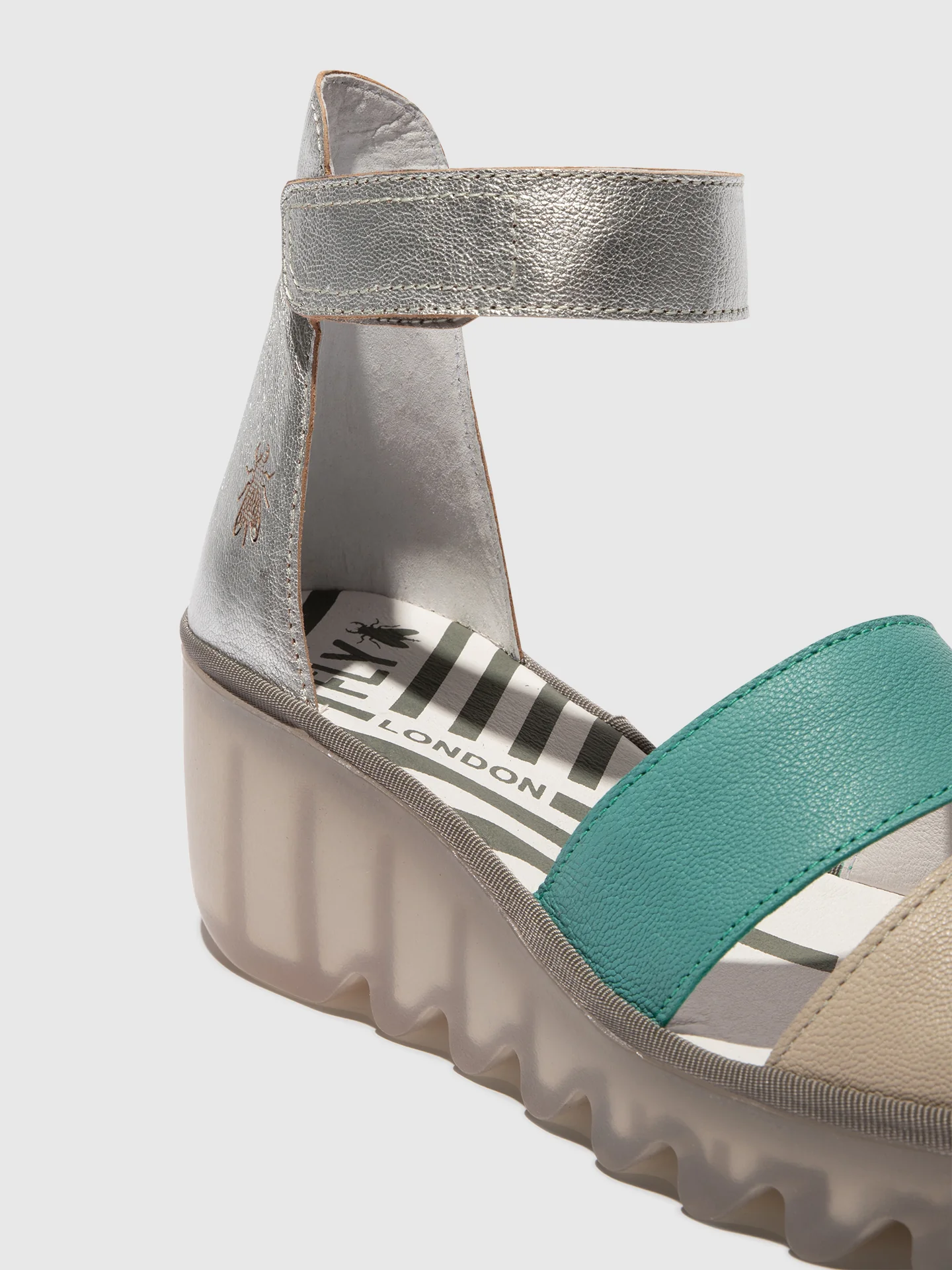 Strappy Sandals BONO290FLY CLOUD/TURQUOISE/SILVER - Image 4