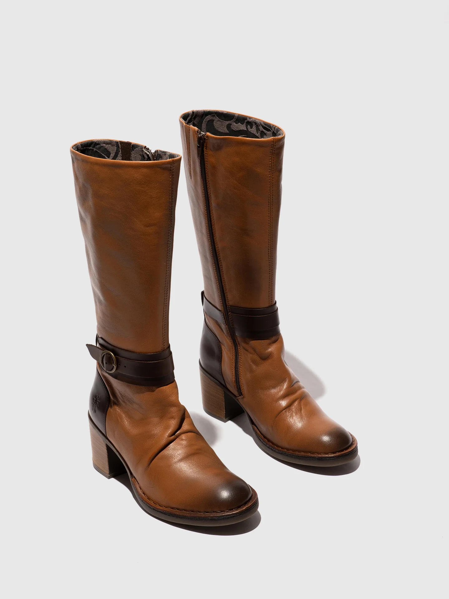 Buckle Boots BEIF165FLY COGNAC/DK BROWN - Image 2