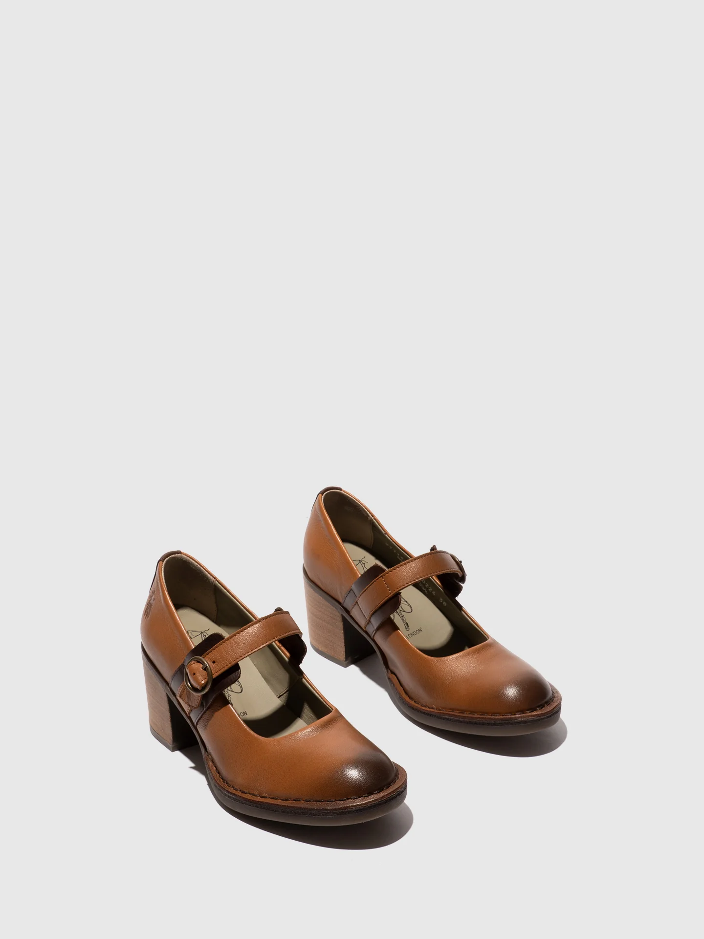 Buckle Shoes BAGY164FLY COGNAC/DK BROWN - Image 2