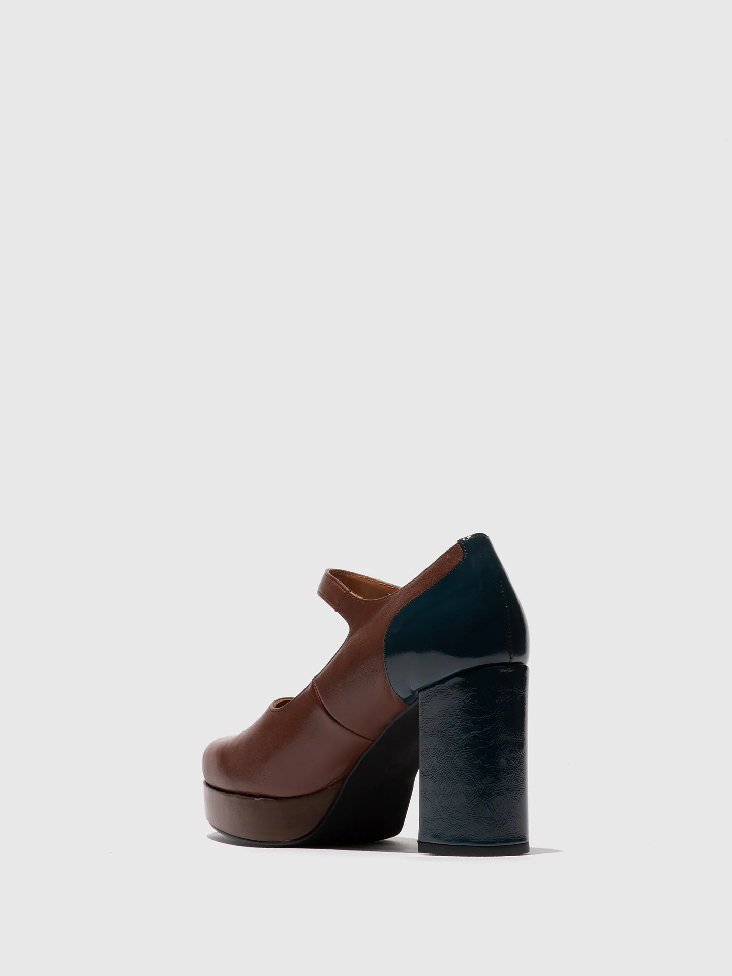 Buckle Shoes ERIL351FLY COGNAC/NAVY - Image 3