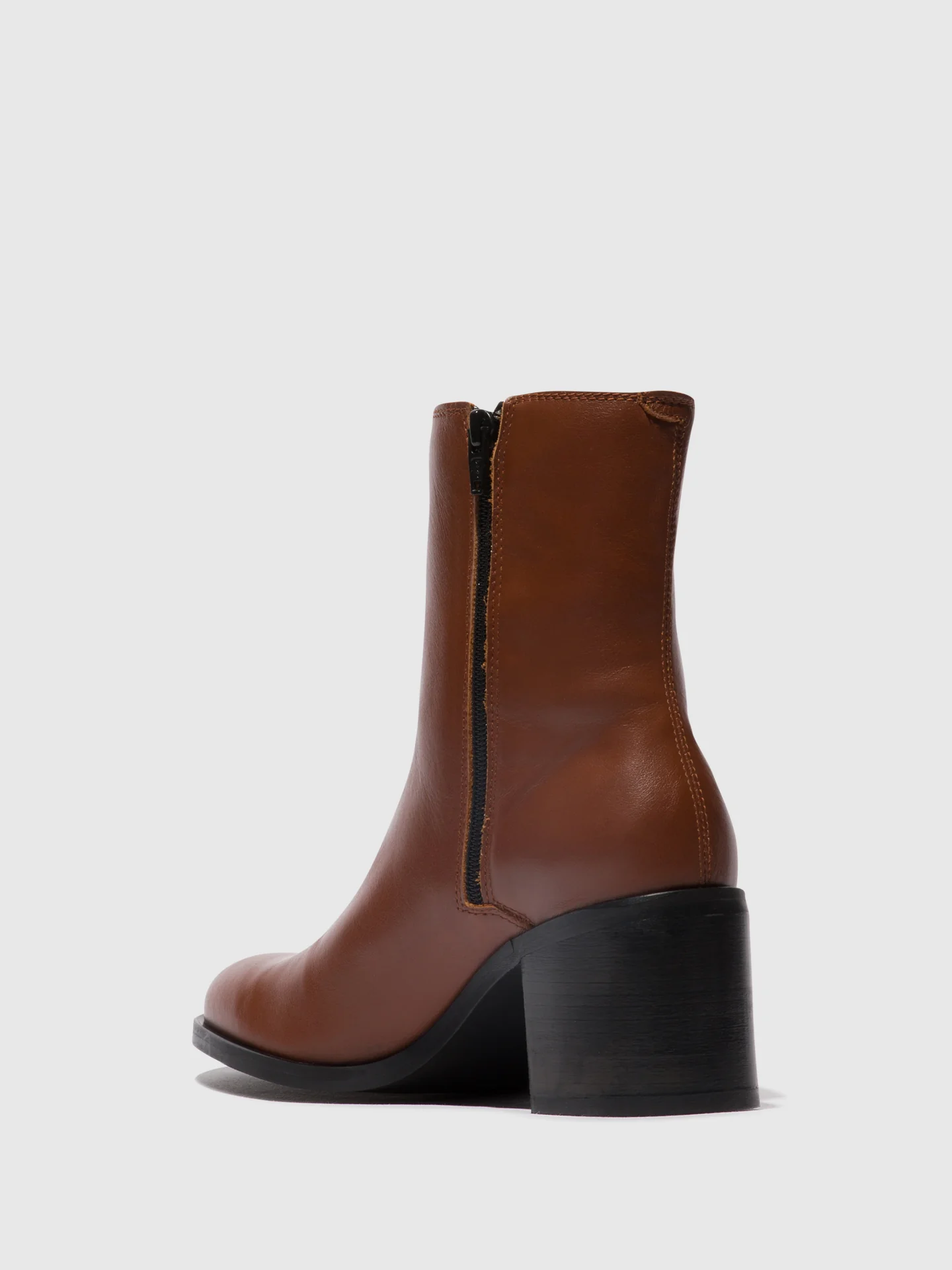 Zip Up Ankle Boots AMEL913FLY COGNAC - Image 3