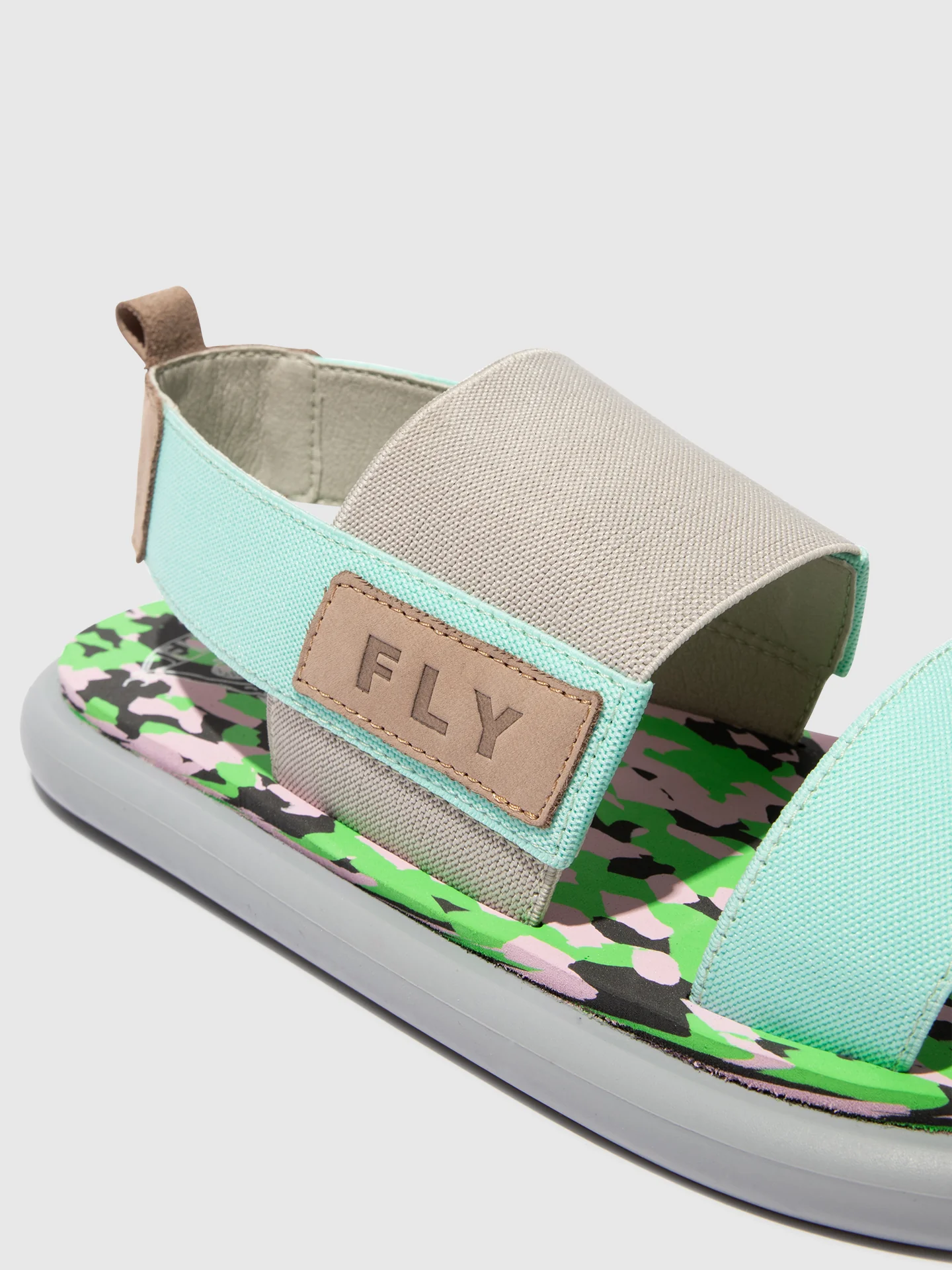 Sling-Back Sandals OICH064FLY CONCRETE/SPEARMINT/CAMU PINK - Image 4