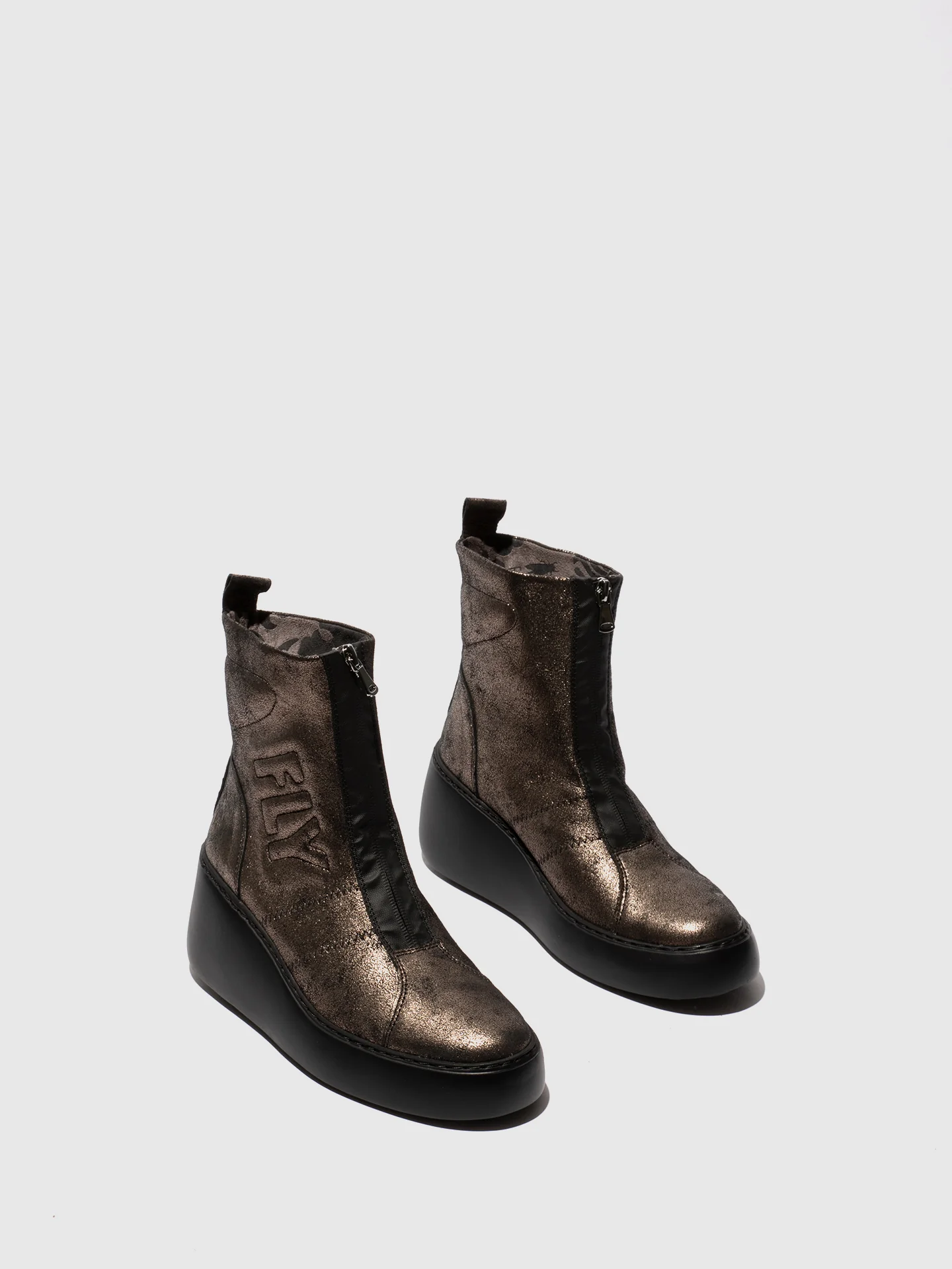 Zip Up Ankle Boots DRIM646FLY COOL GRAPHITE - Image 2