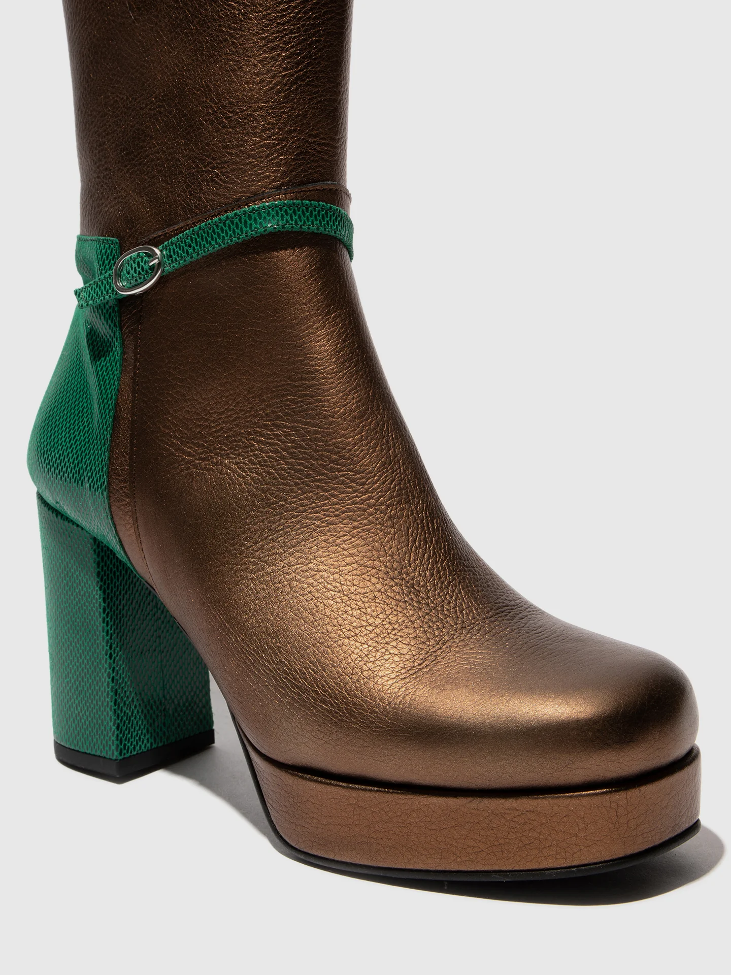 Zip Up Boots ECHI354FLY COOPER/EMERALD - Image 4