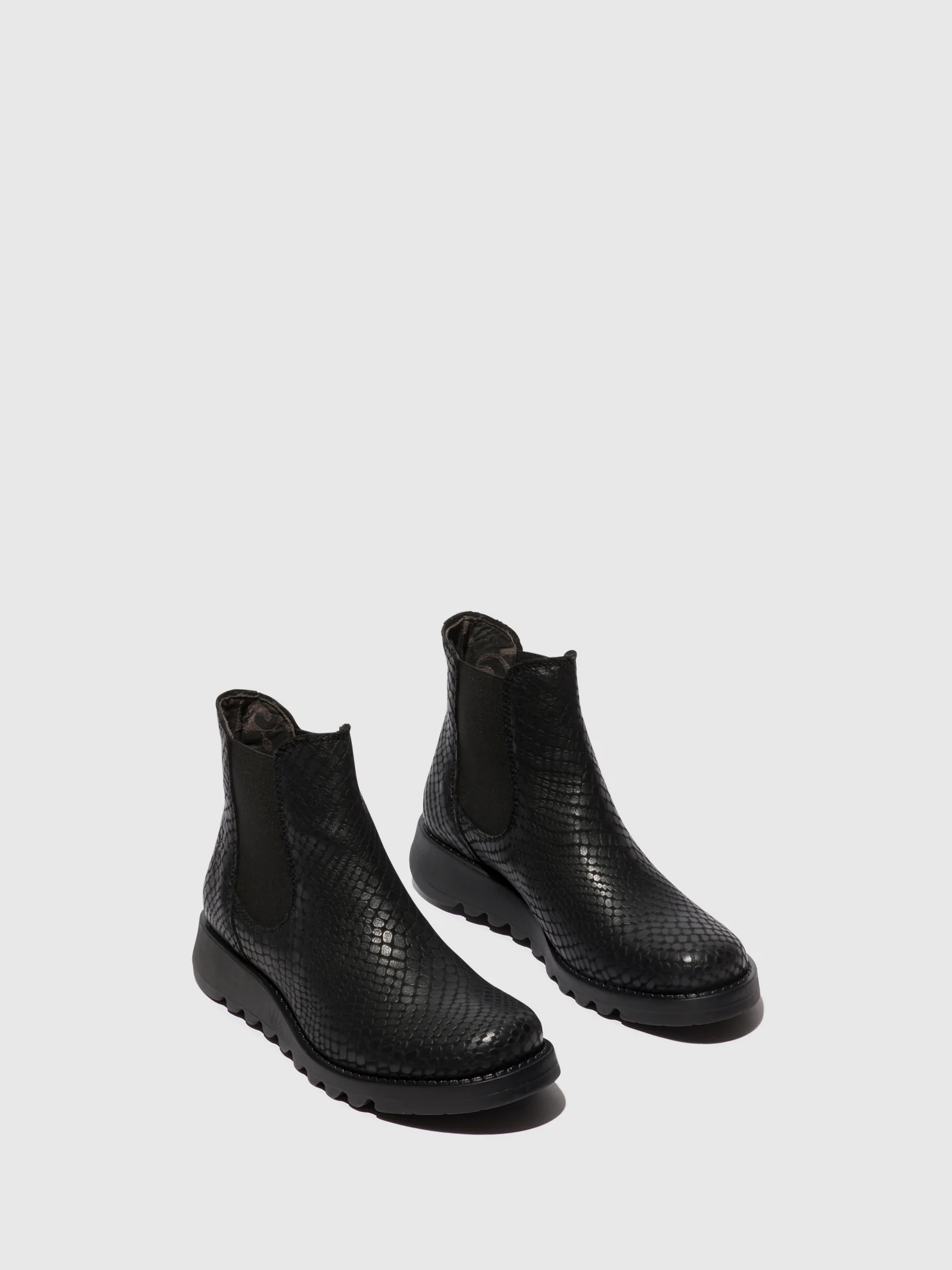 Chelsea Ankle Boots SALV CROCO BLACK - Image 2