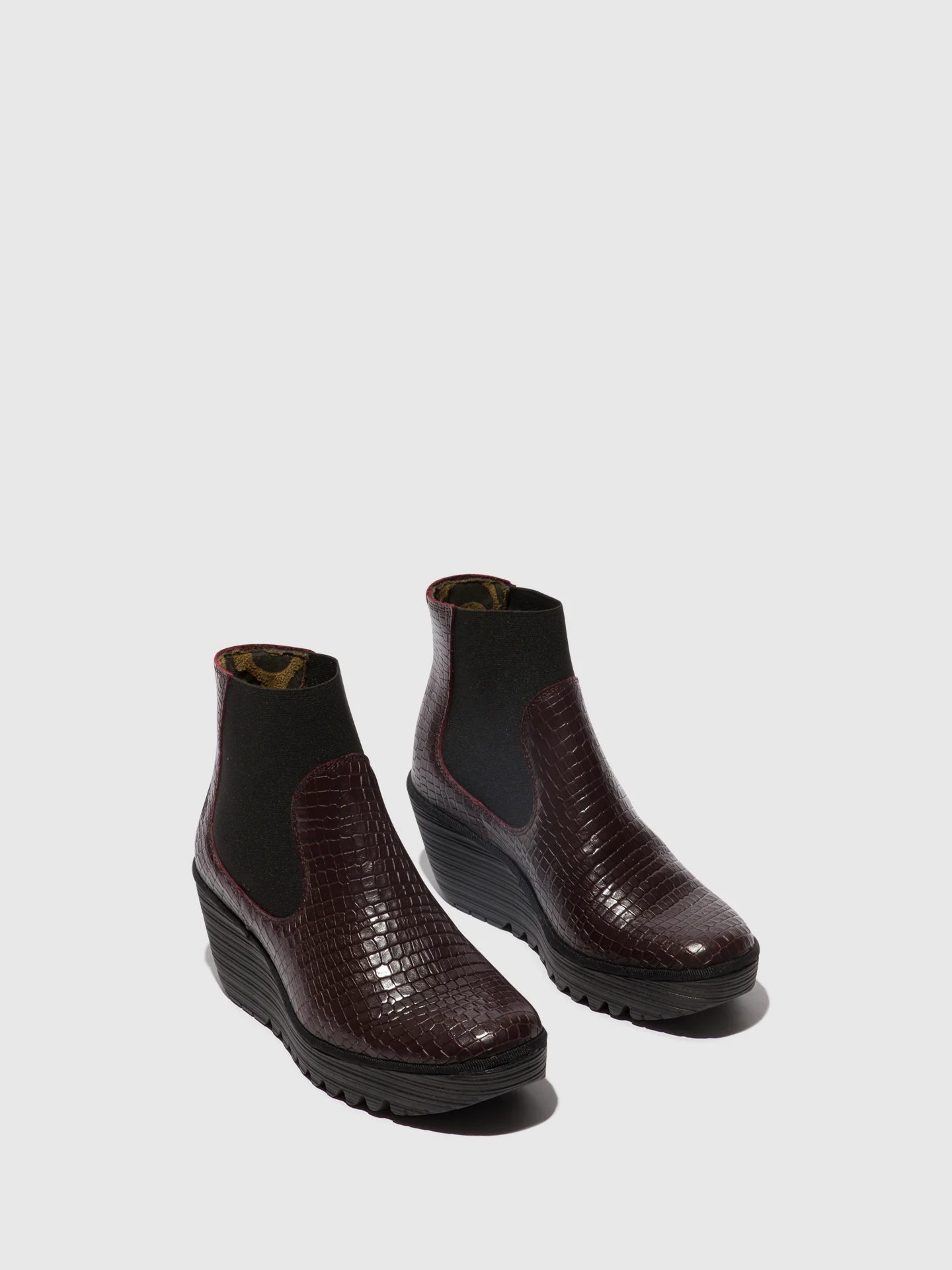 Chelsea Ankle Boots YADE398FLY CROCO WINE - Image 2