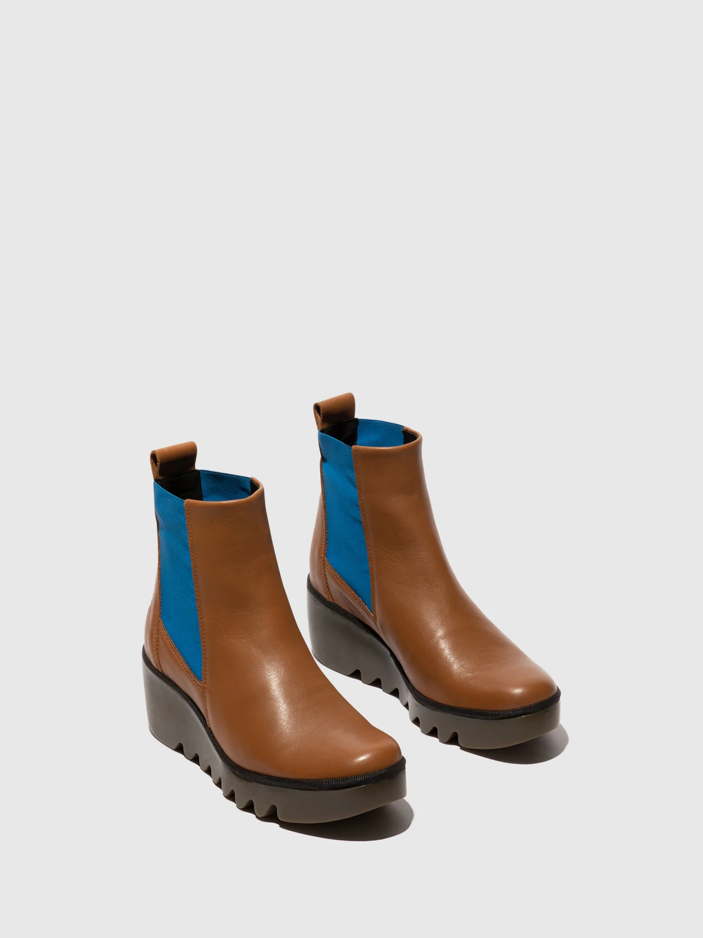 Chelsea Ankle Boots BAGU233FLY CUOIO (BLUE ELASTIC) - Image 2