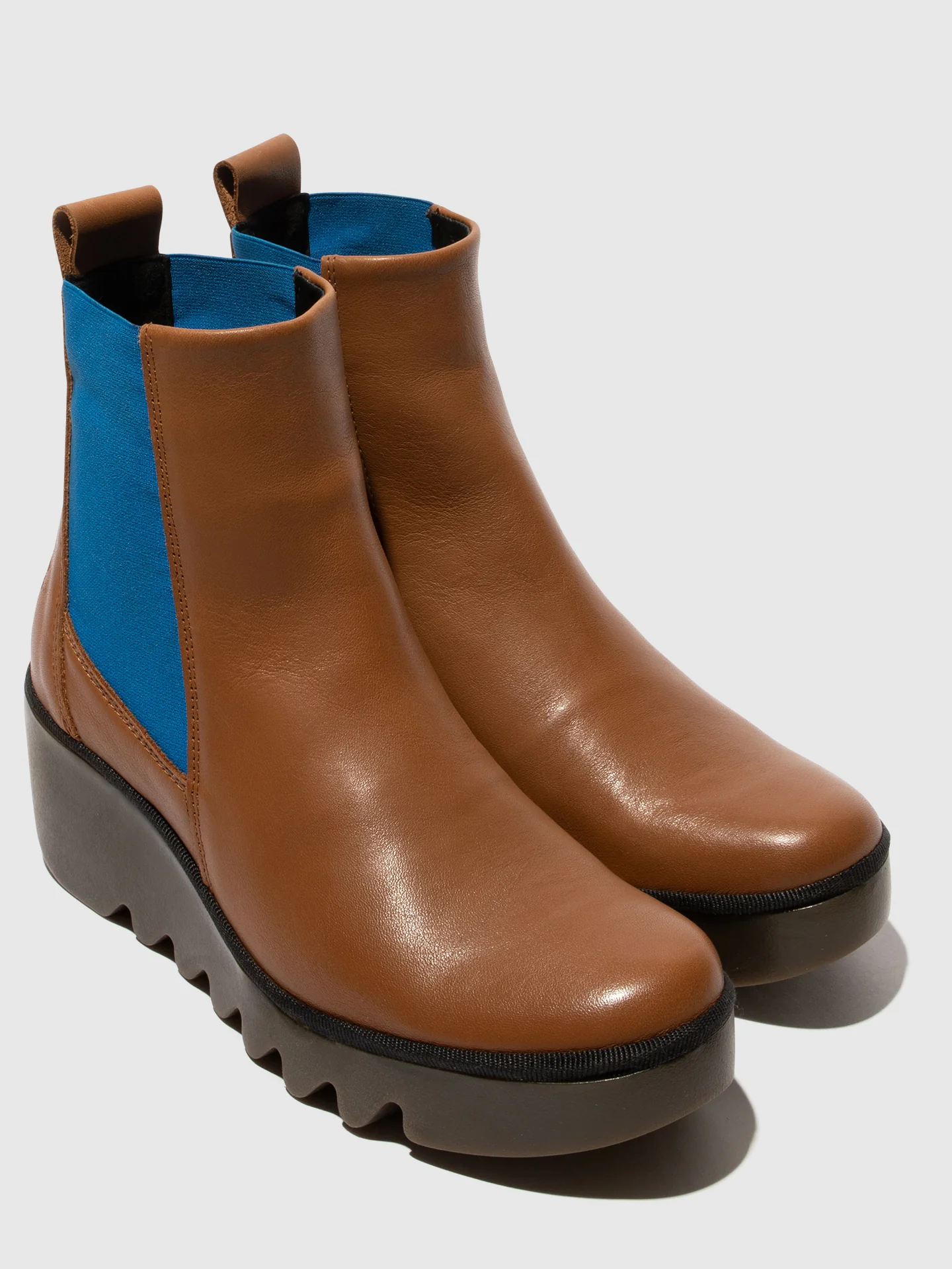 Chelsea Ankle Boots BAGU233FLY CUOIO (BLUE ELASTIC) - Image 4