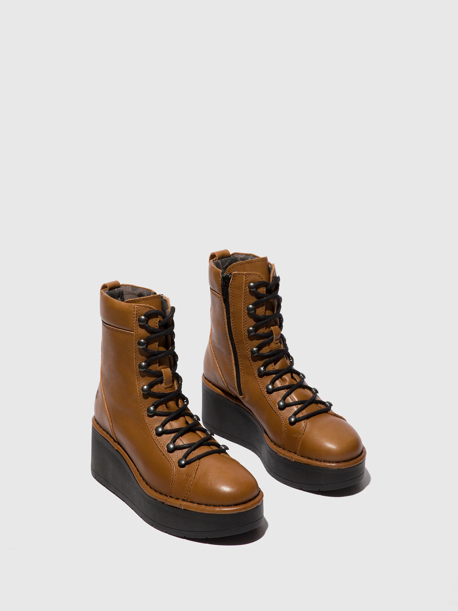 Lace-up Ankle Boots HAND247FLY CUOIO - Image 2