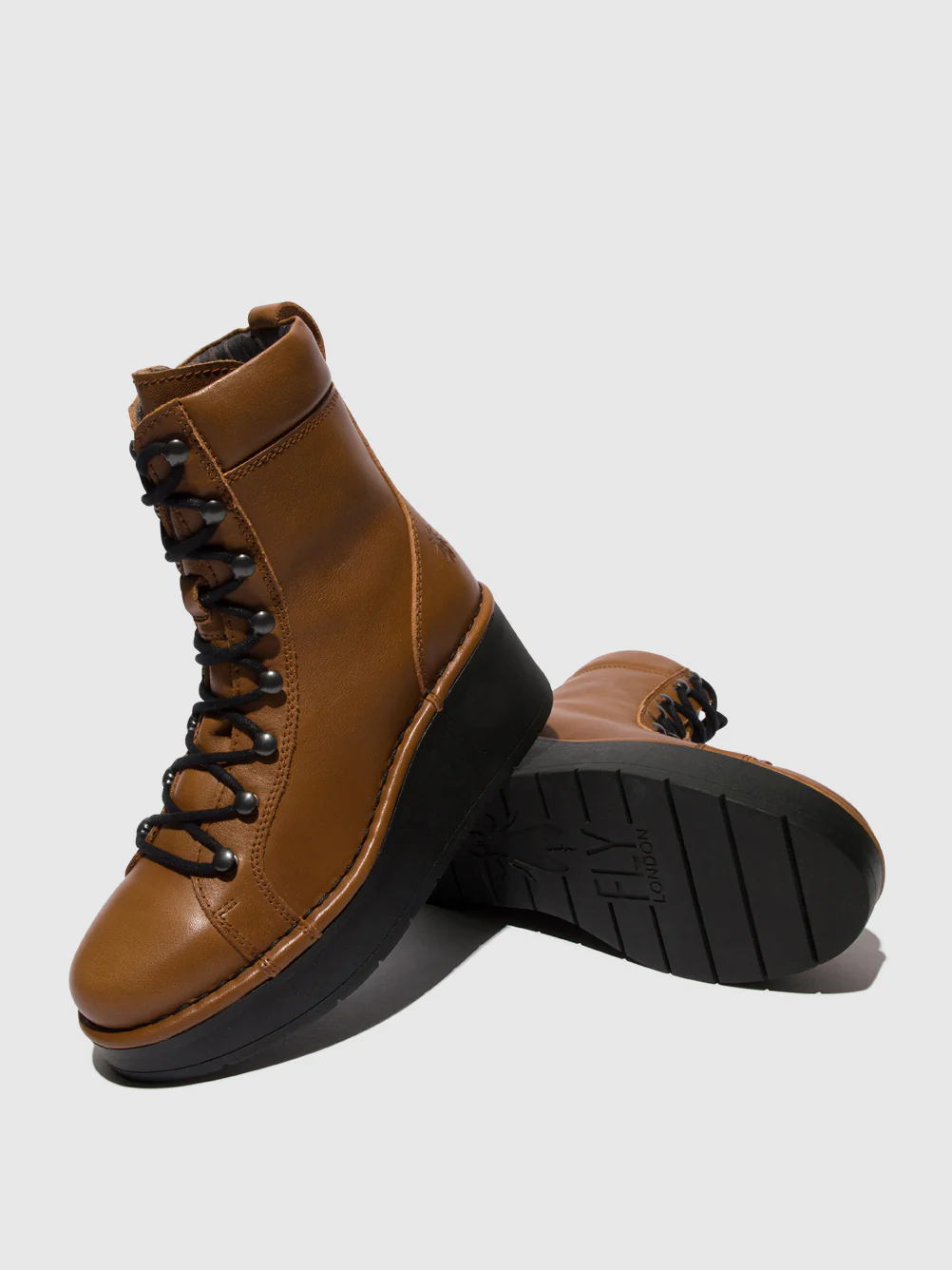 Lace-up Ankle Boots HAND247FLY CUOIO - Image 4