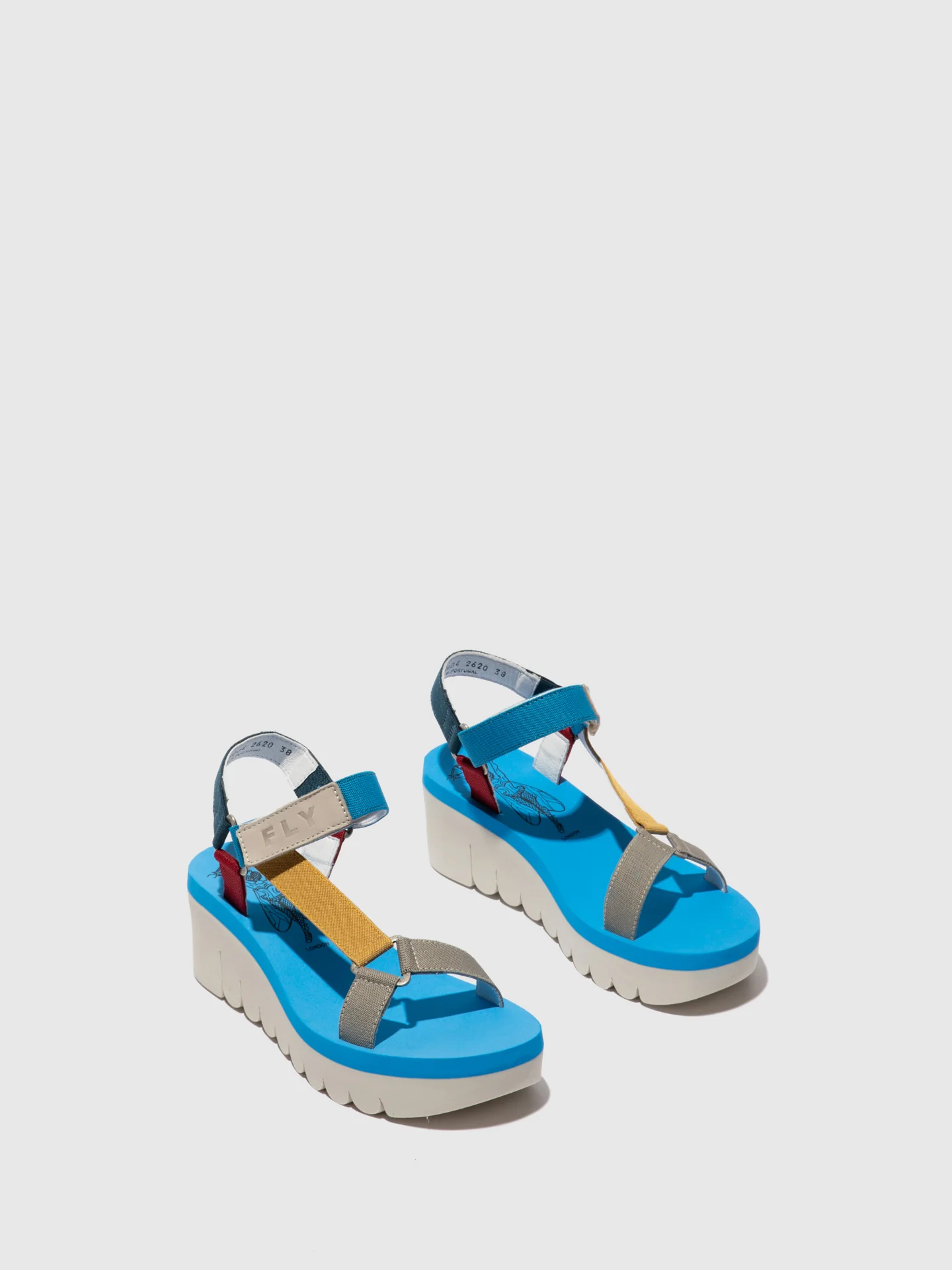 Velcro Sandals YEFA726FLY CUPIDO MULTI (AZURE) - Image 2