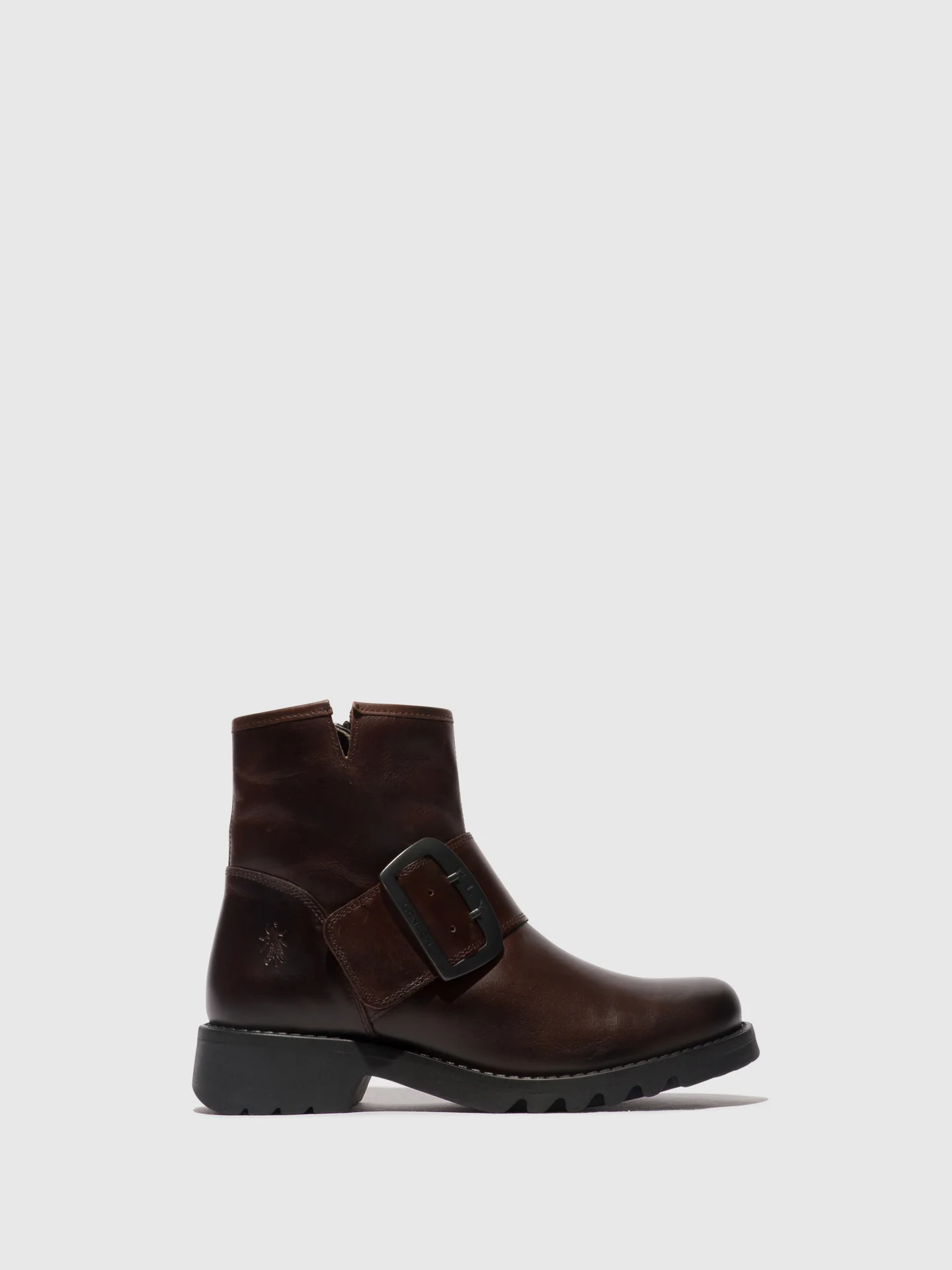 Buckle Ankle Boots RILY991FLY DARK BROWN