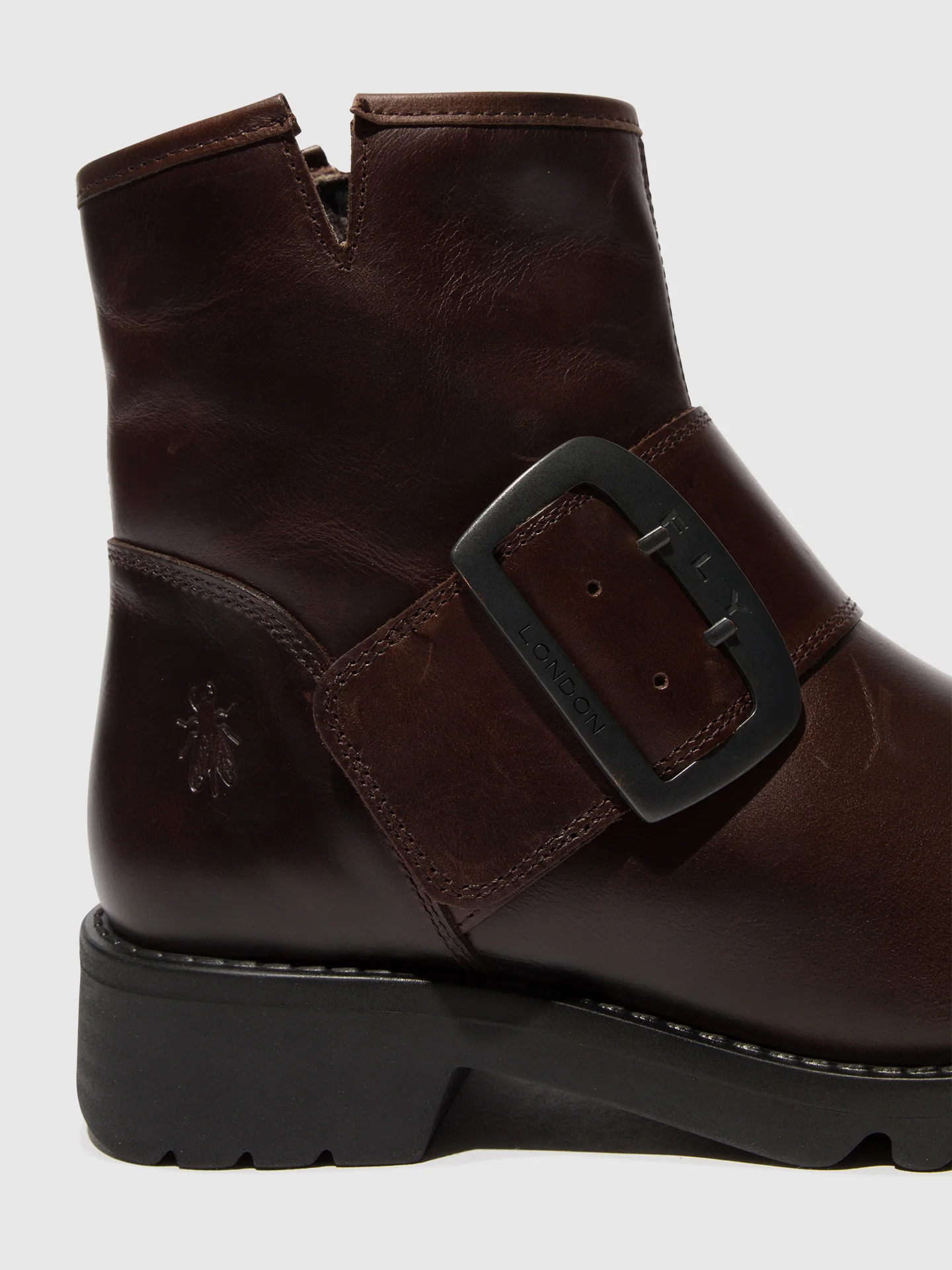Buckle Ankle Boots RILY991FLY DARK BROWN - Image 4
