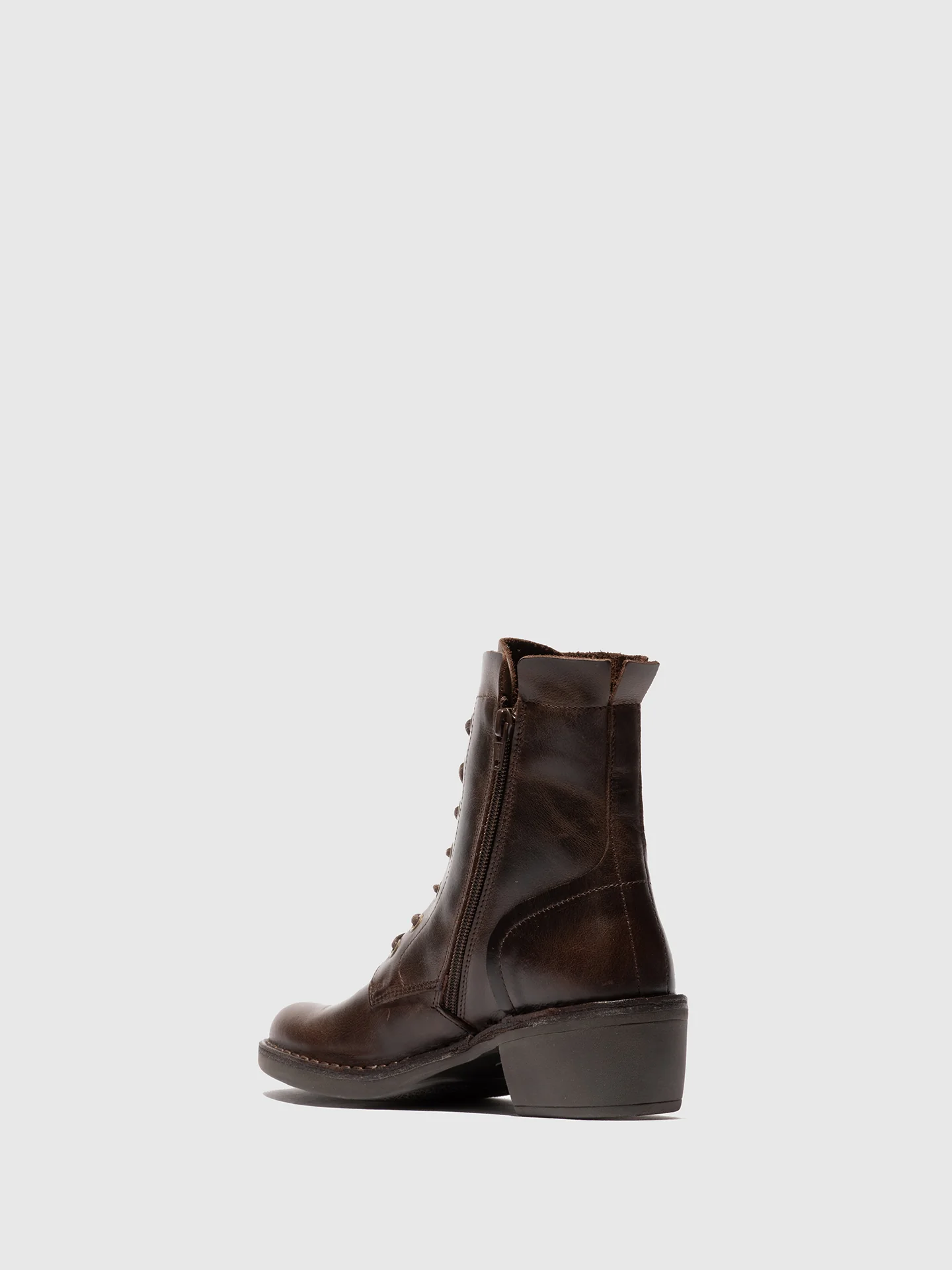 Lace-up Ankle Boots MILU044FLY DARK BROWN - Image 3