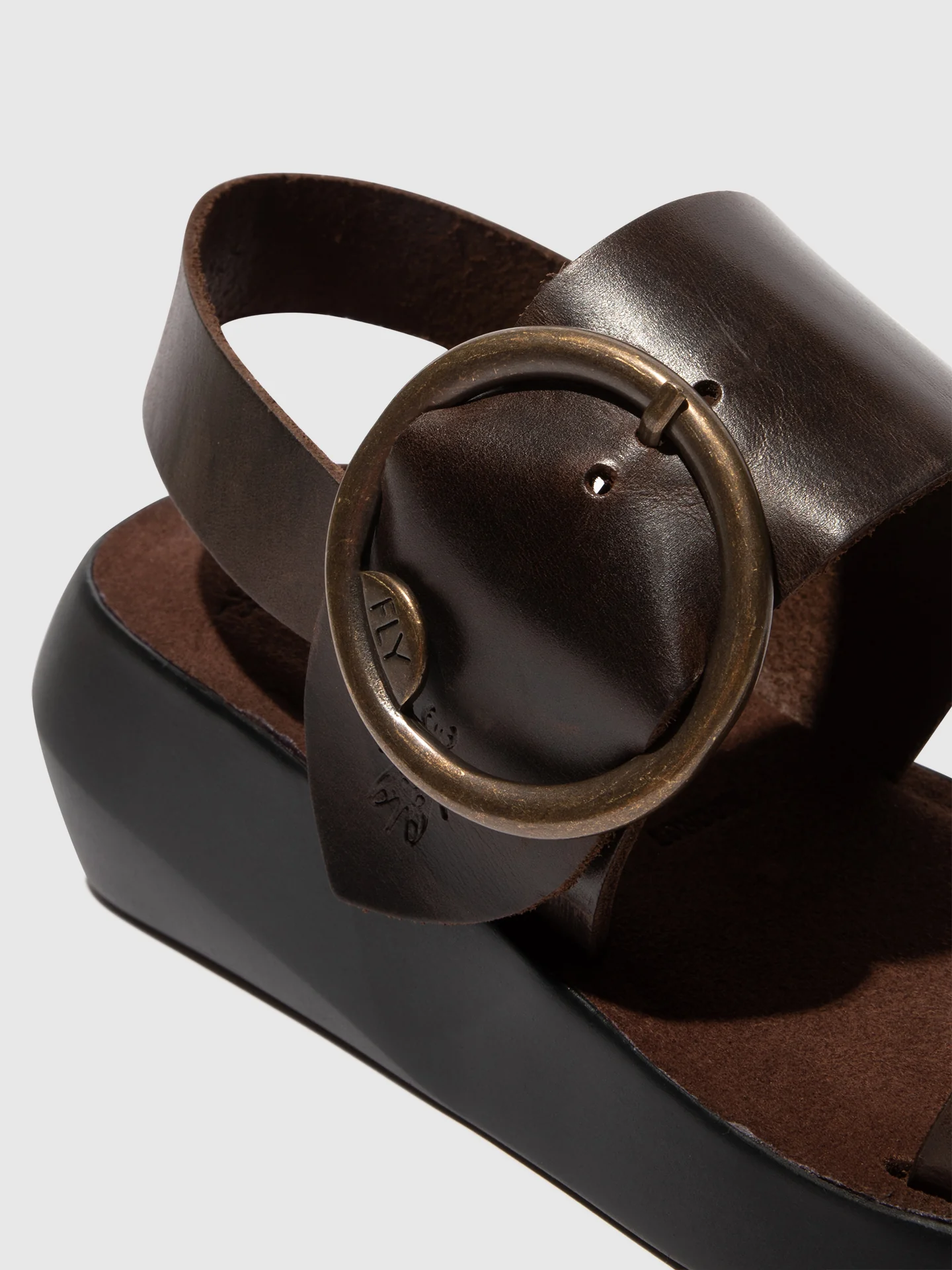 Sling-Back Sandals BANI739FLY DARK BROWN - Image 4