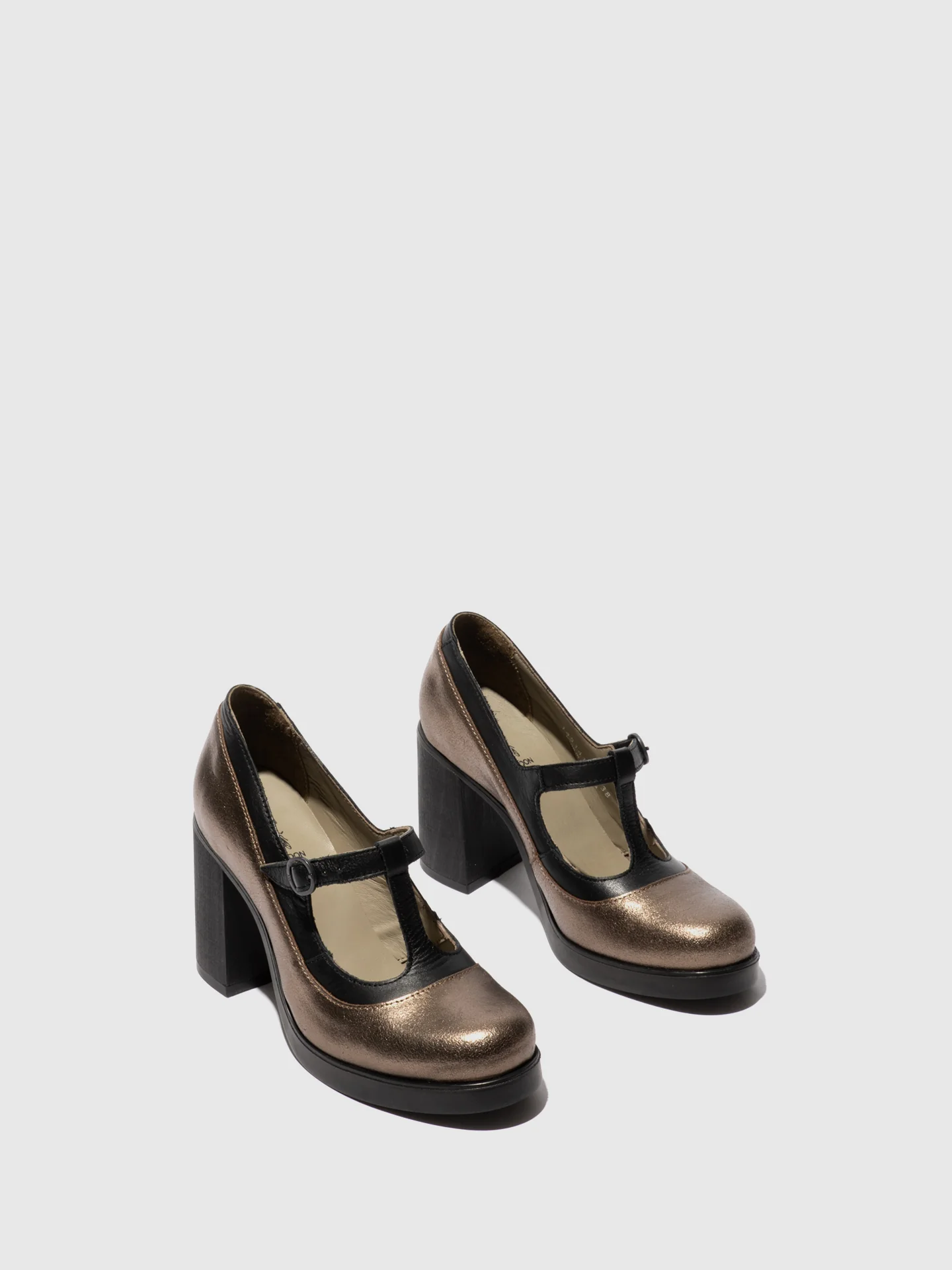 Mary Jane Shoes SEIF141FLY DARK GOLD/BLACK - Image 2