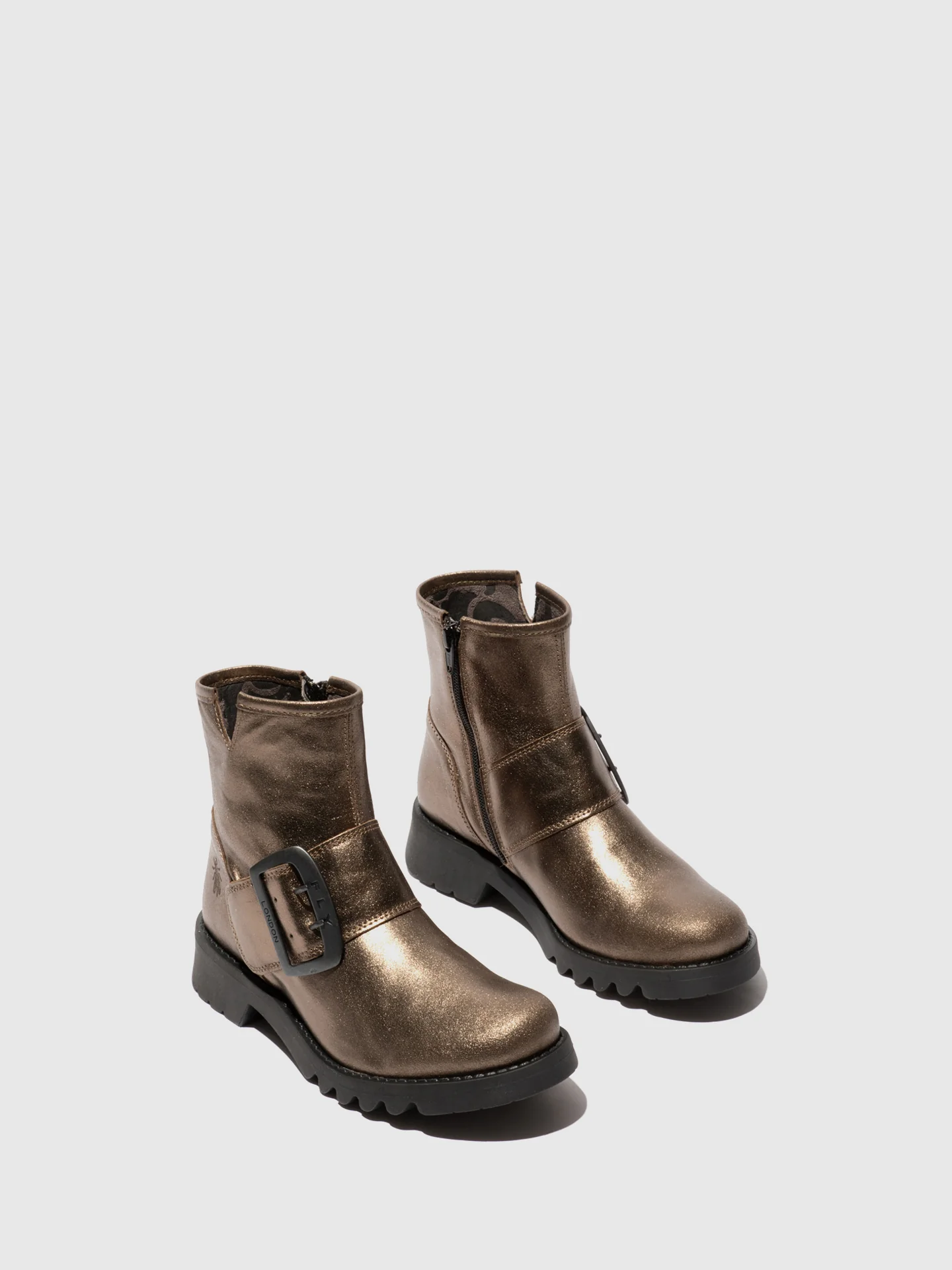 Buckle Ankle Boots RILY991FLY DARK GOLD - Image 2