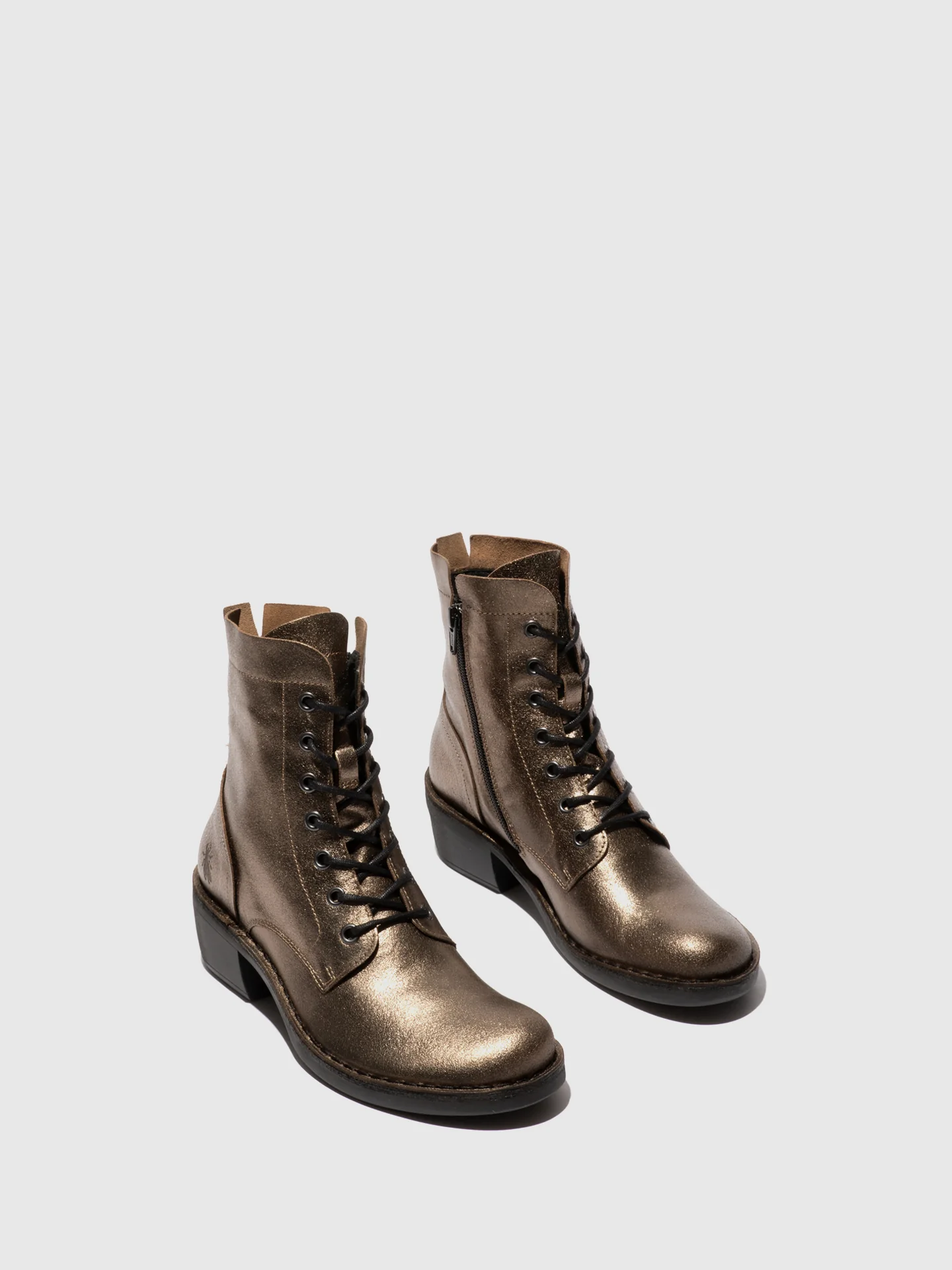 Lace-up Ankle Boots MILU044FLY DARK GOLD - Image 2