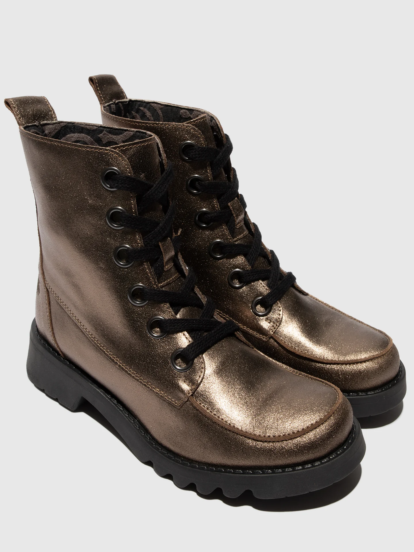 Lace-up Ankle Boots ROLL113FLY DARK GOLD - Image 4