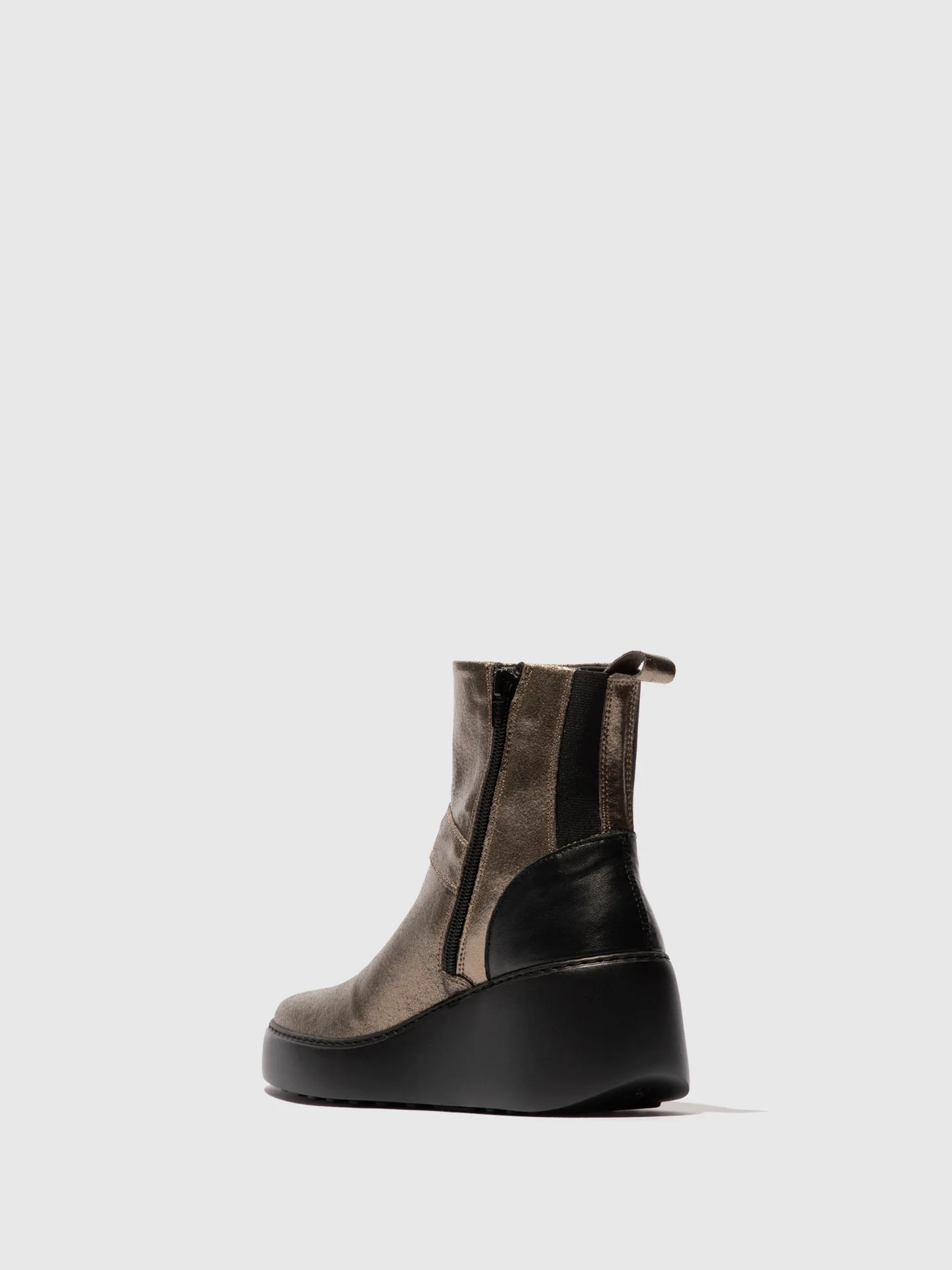 Zip Up Ankle Boots DOXE604FLY DARK GOLD - Image 3