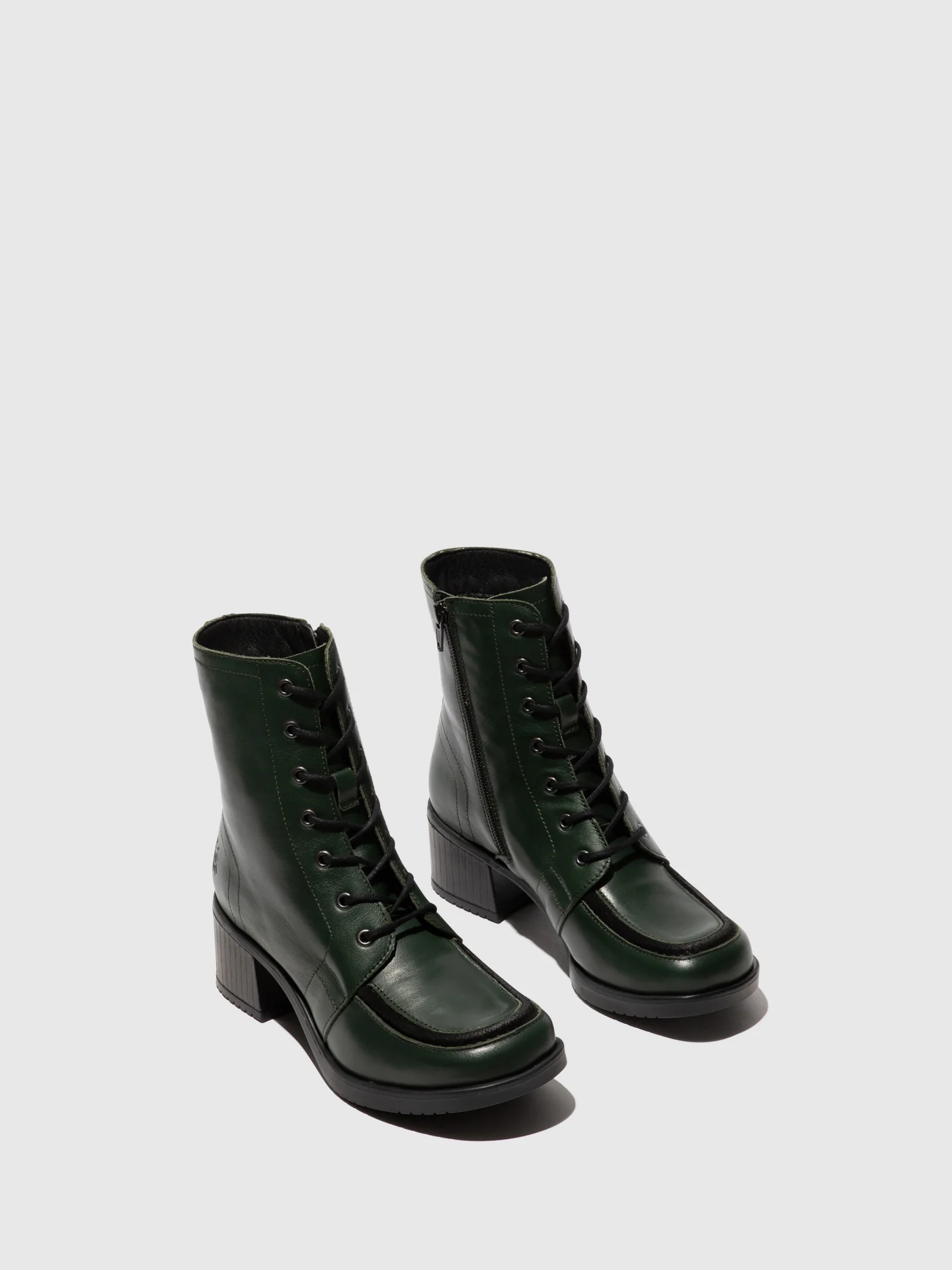 Lace-up Ankle Boots KASS017FLY DARK GREEN/BLACK - Image 2