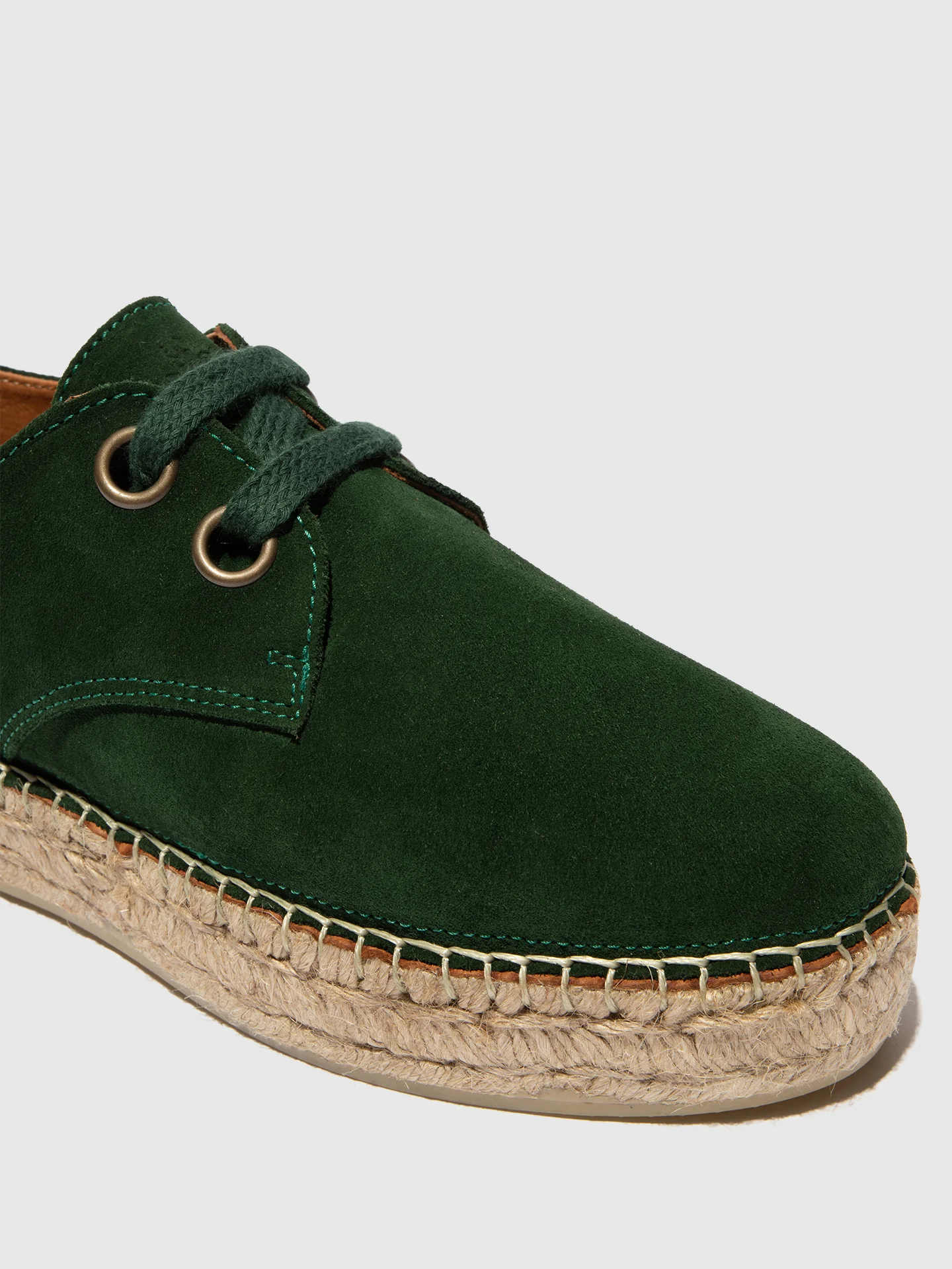 Lace-up Espadrilles PETH525FLY DARK GREEN - Image 4