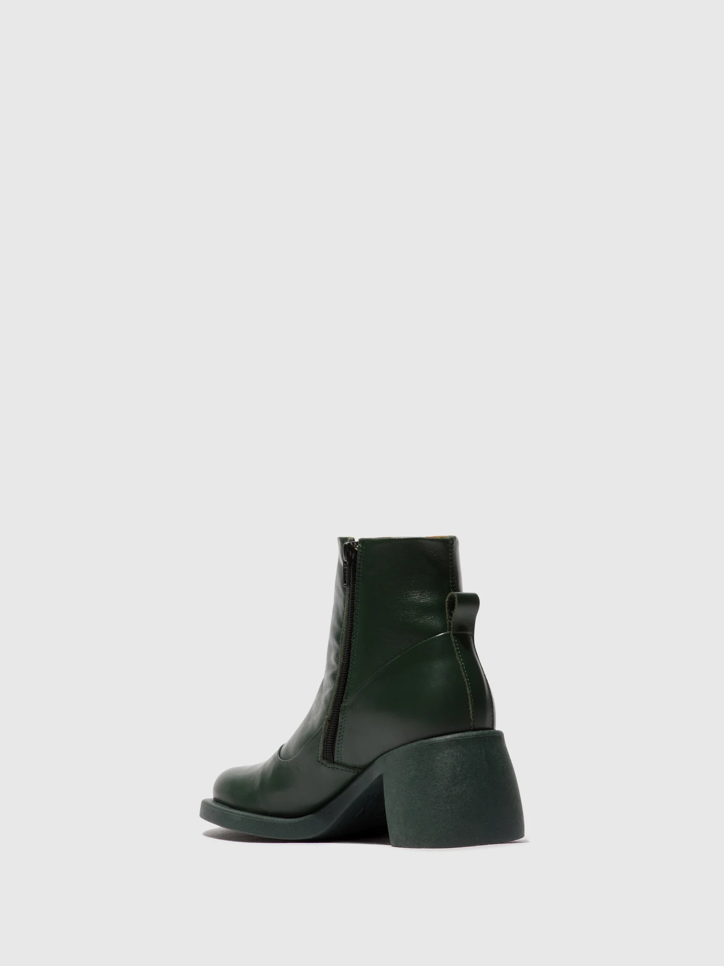 Zip Up Ankle Boots HINT003FLY DARK GREEN - Image 3