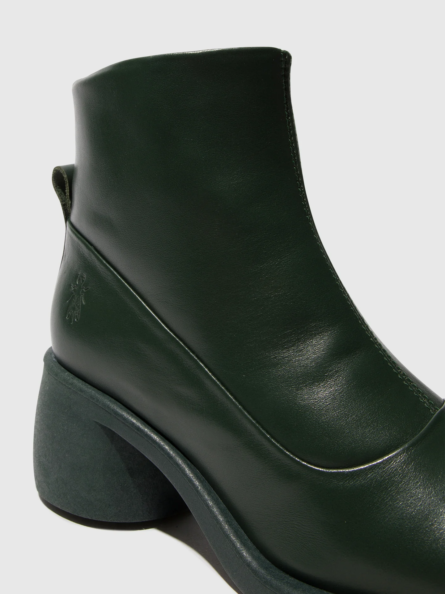 Zip Up Ankle Boots HINT003FLY DARK GREEN - Image 4