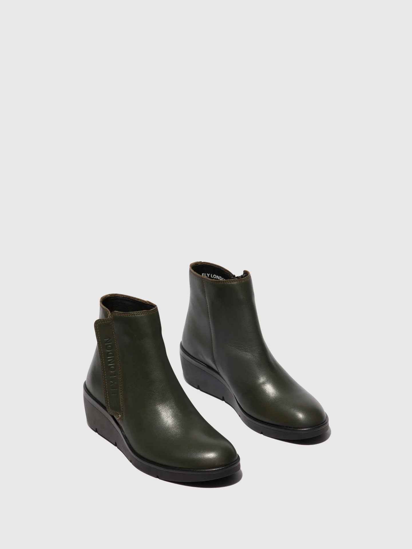 Zip Up Ankle Boots NULA550FLY DARK GREEN - Image 2