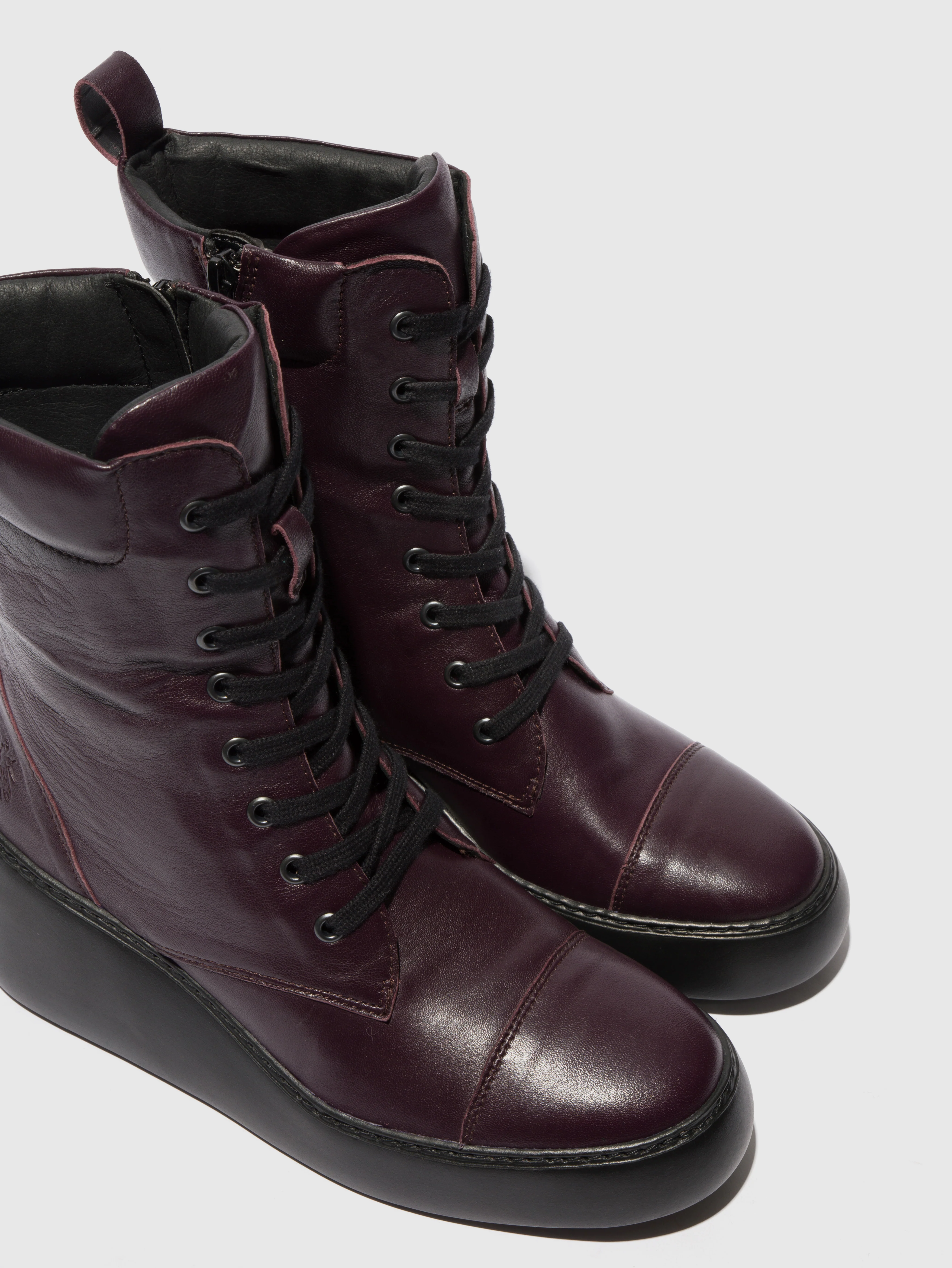 Lace-up Ankle Boots DAFF641FLY DARK PURPLE - Image 4