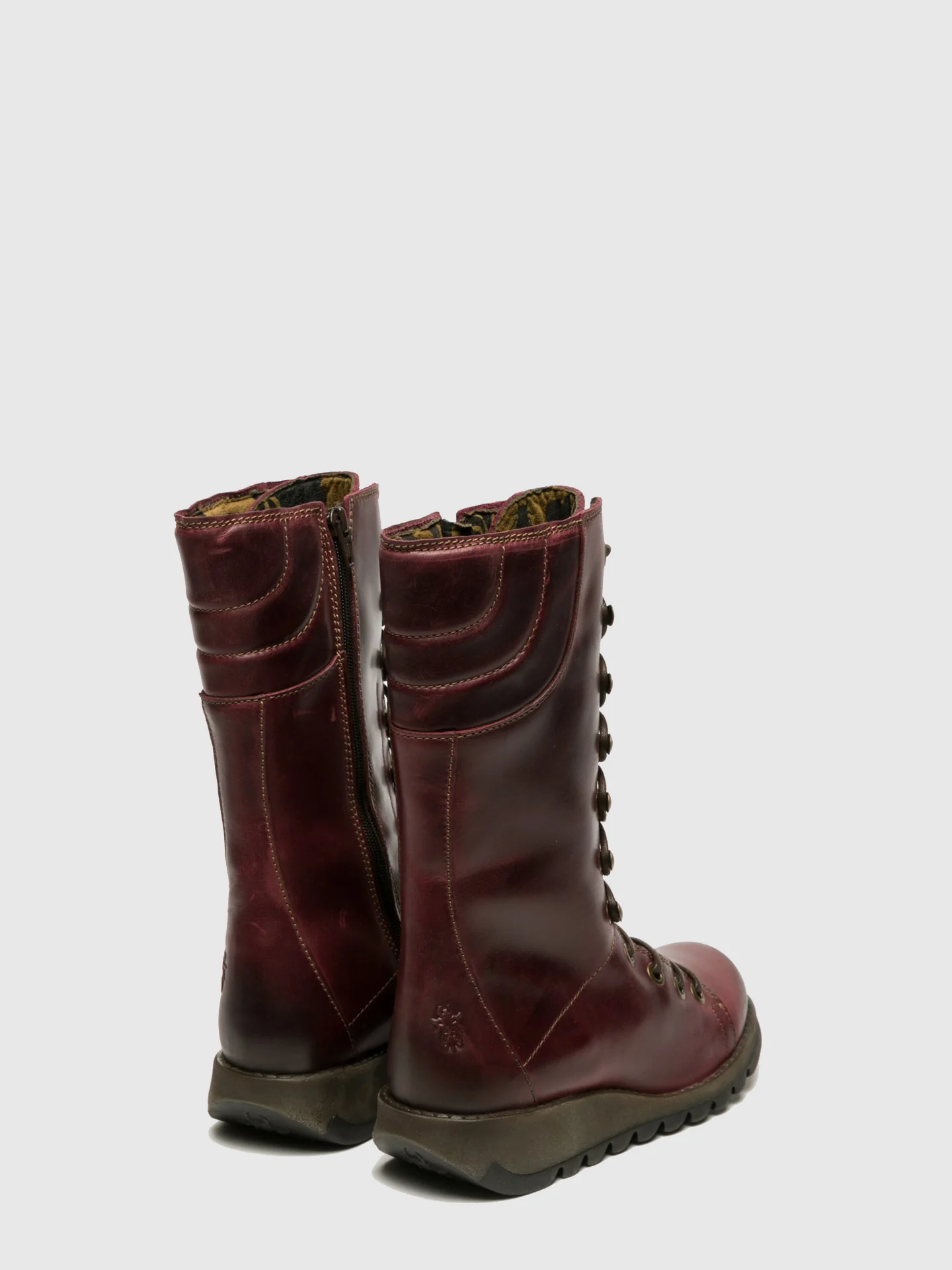 DarkRed Lace-up Boots - Image 3