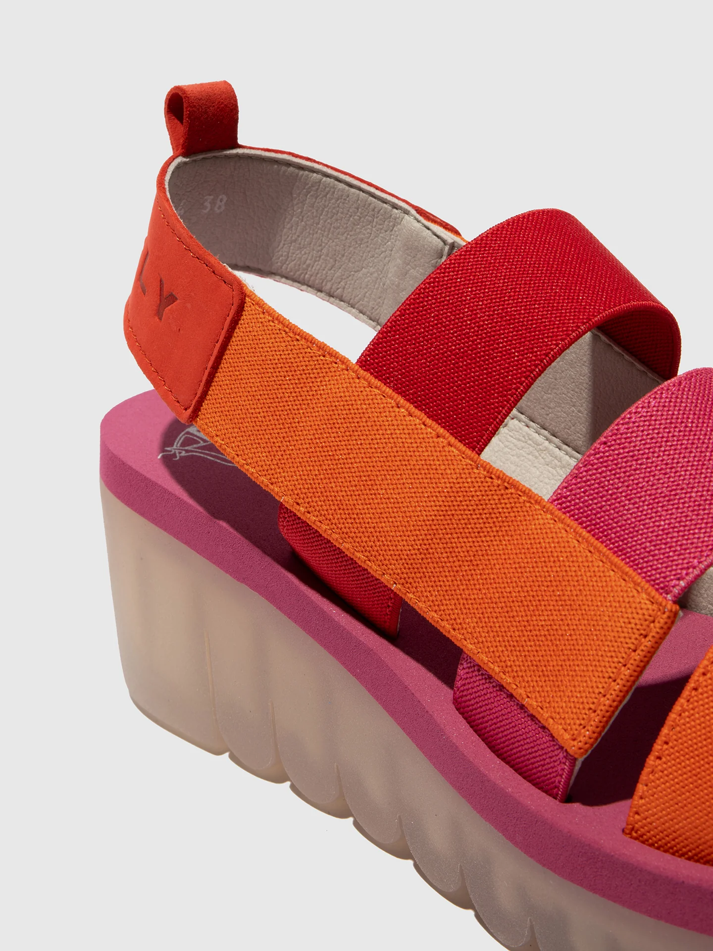Strappy Sandals YERE847FLY DEVIL RED/MULTICOLOR/LILAC - Image 4
