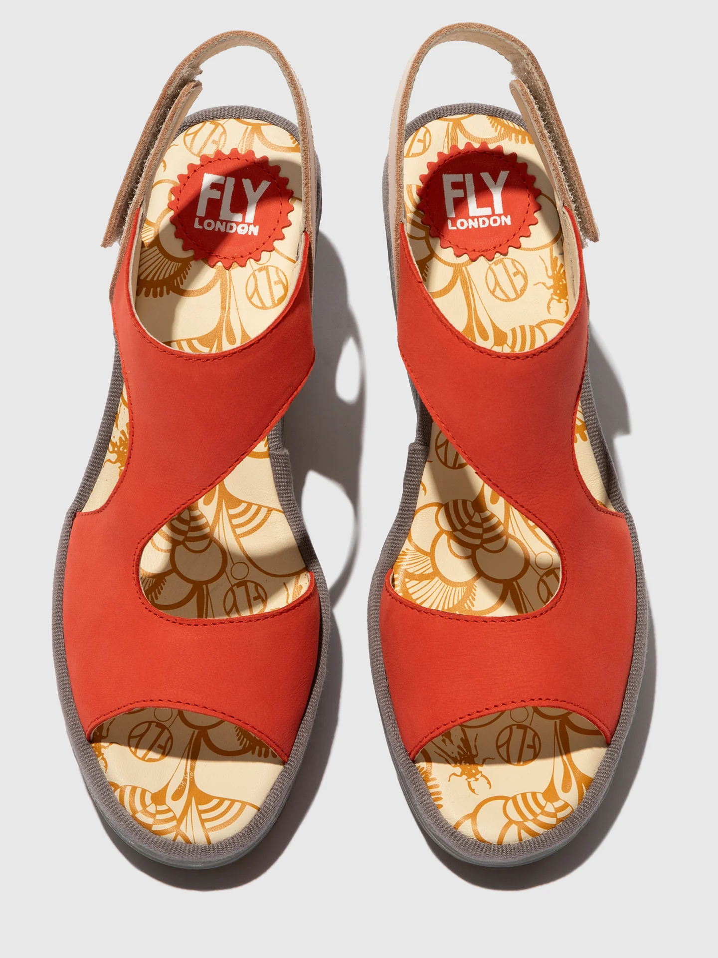 Sling-Back Sandals YOXA576FLY DEVIL RED/NATURAL - Image 4