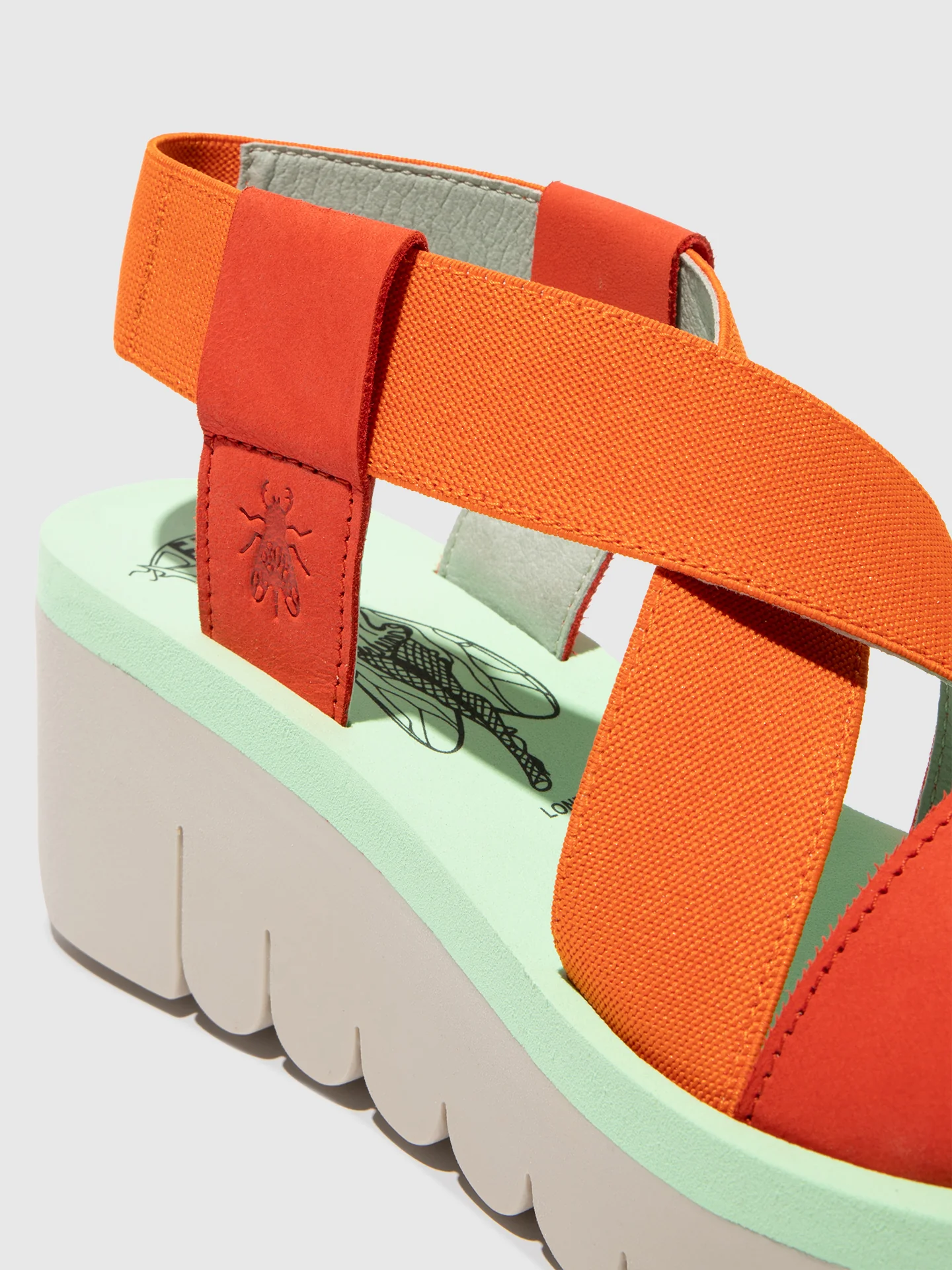 Sling-Back Sandals YABI922FLY DEVIL RED/ORANGE/SPEARMINT - Image 4