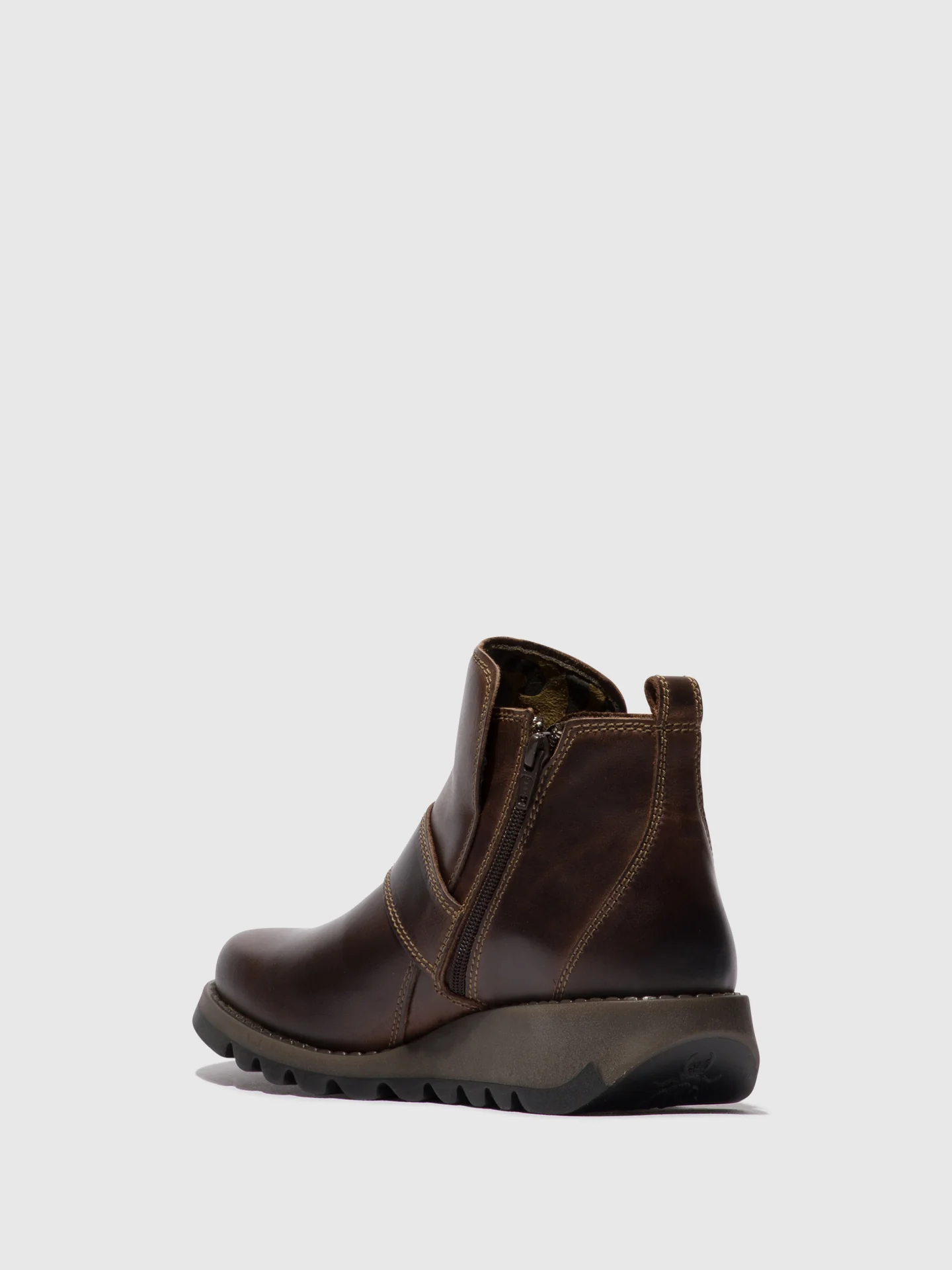 Buckle Ankle Boots SIAS812FLY DK. BROWN - Image 3