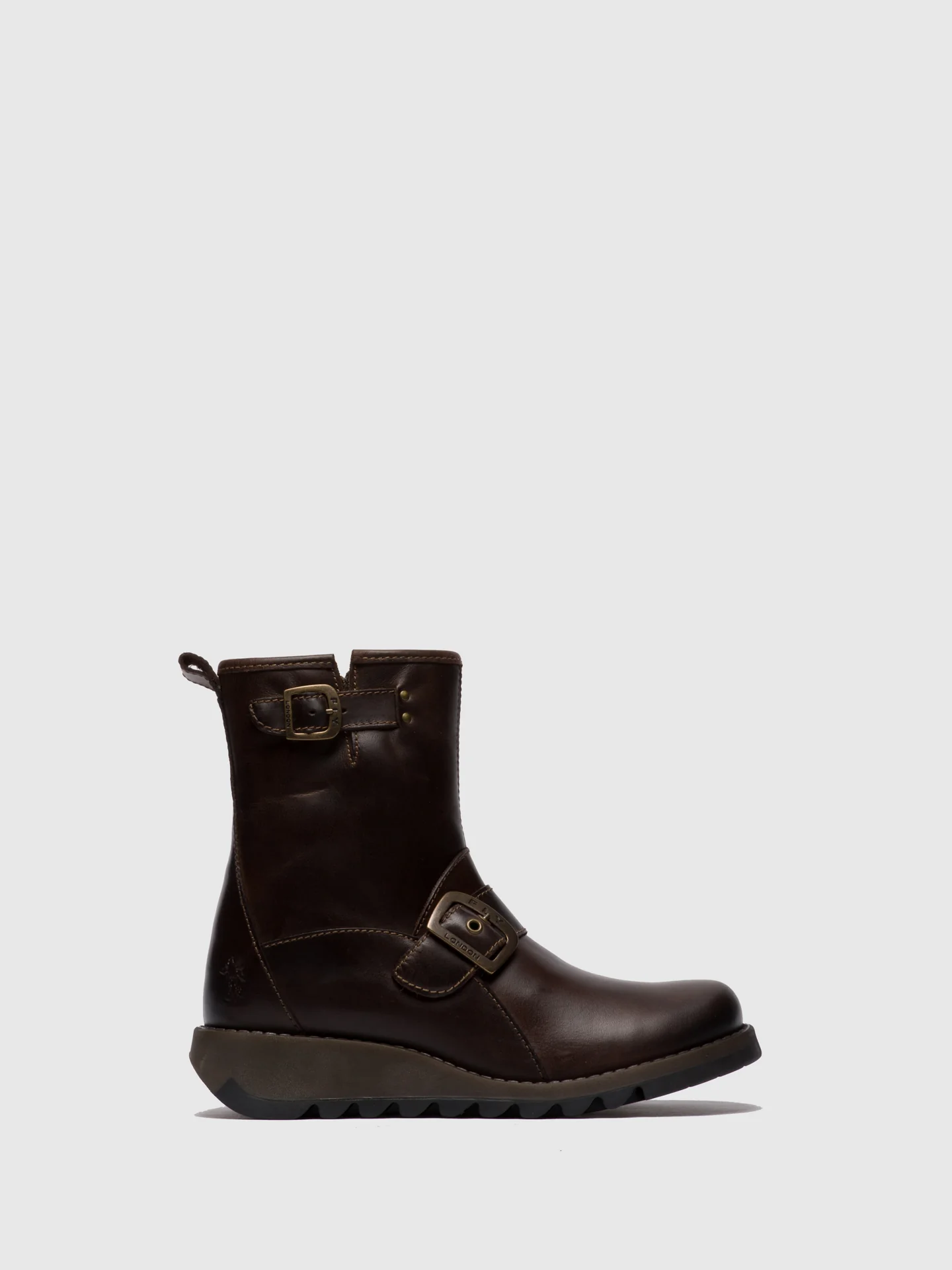Buckle Ankle Boots SINO525FLY DK.BROWN