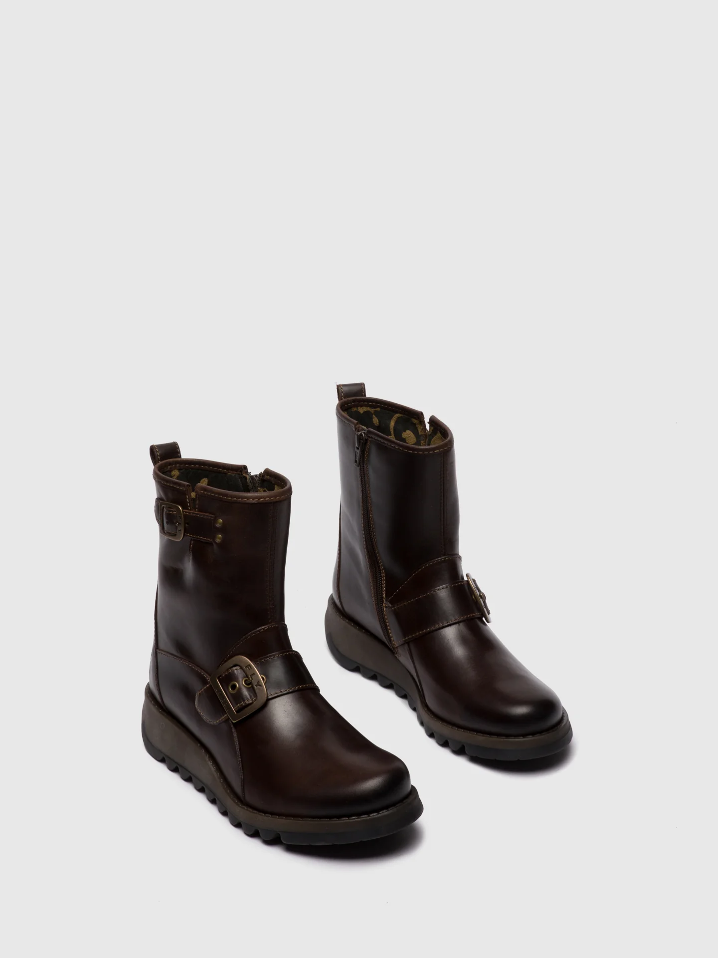Buckle Ankle Boots SINO525FLY DK.BROWN - Image 2