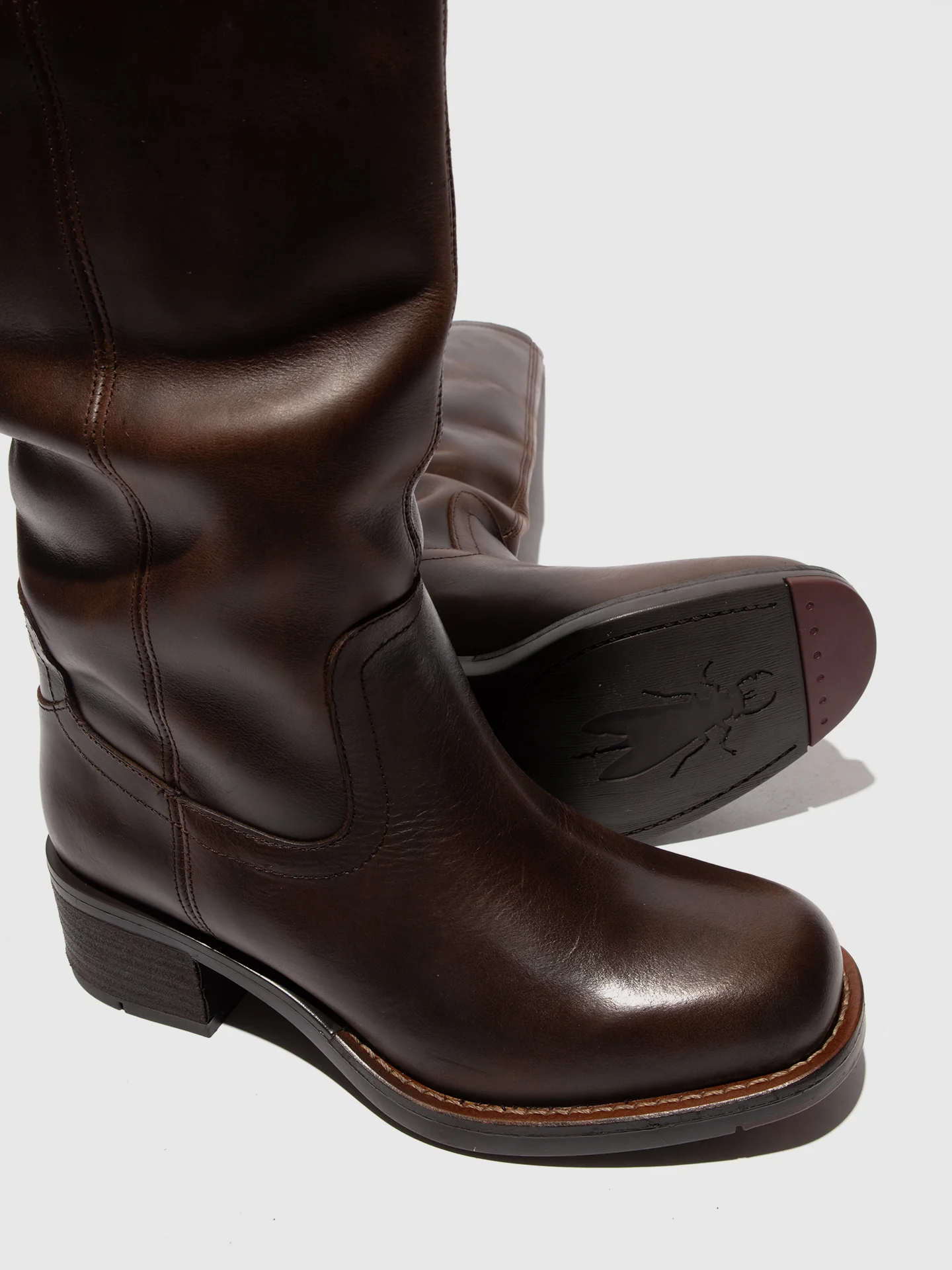 Over the Knee Boots RINT346FLY DK. BROWN - Image 4