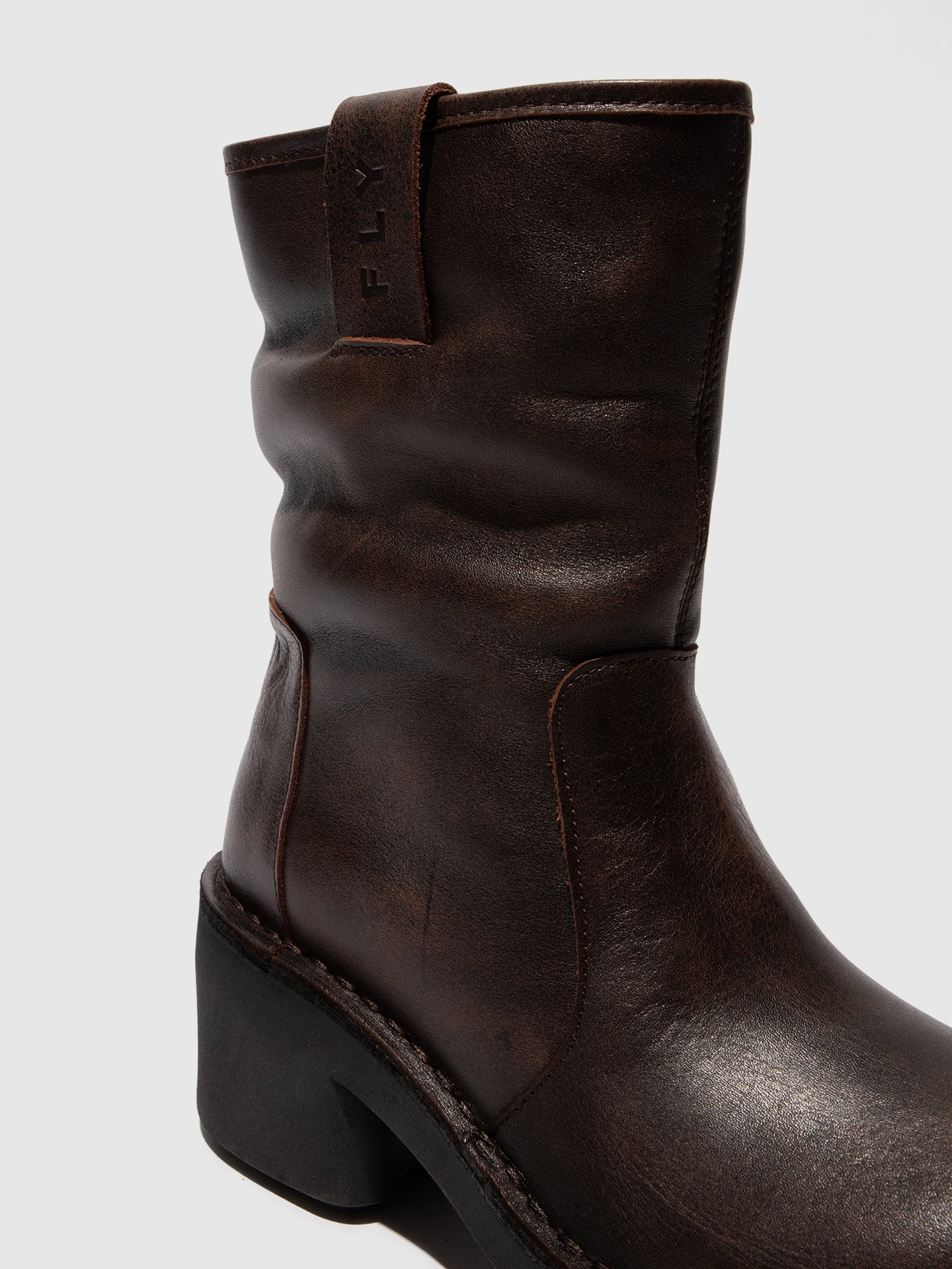 Slip-on Ankle Boots NECH193FLY DK. BROWN - Image 4