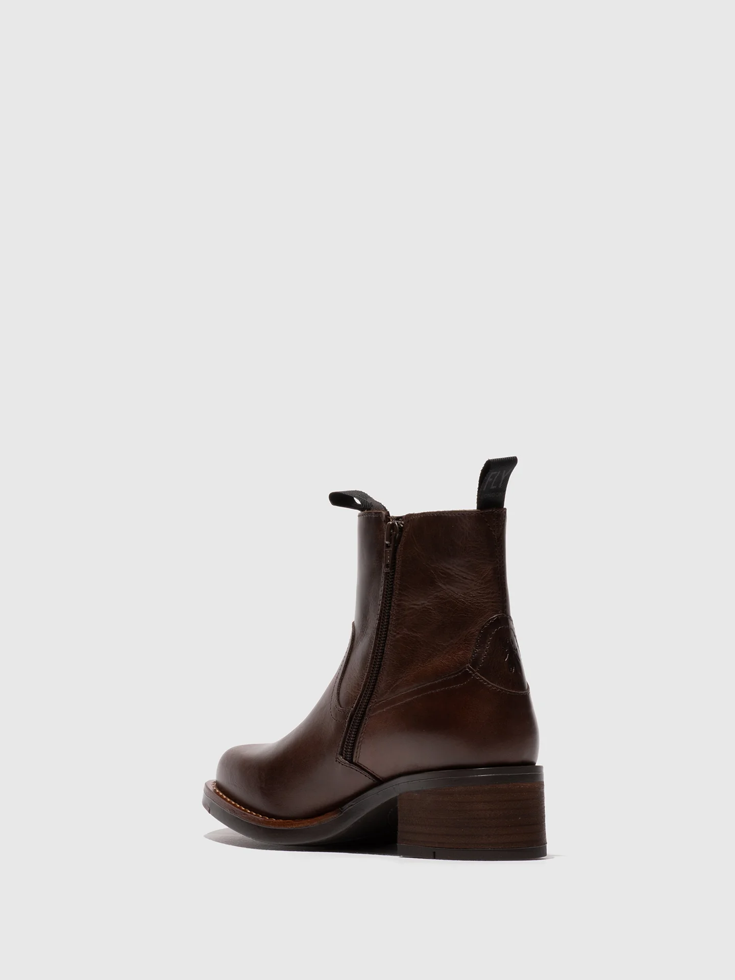 Zip Up Ankle Boots RALI513FLY DK.BROWN - Image 3